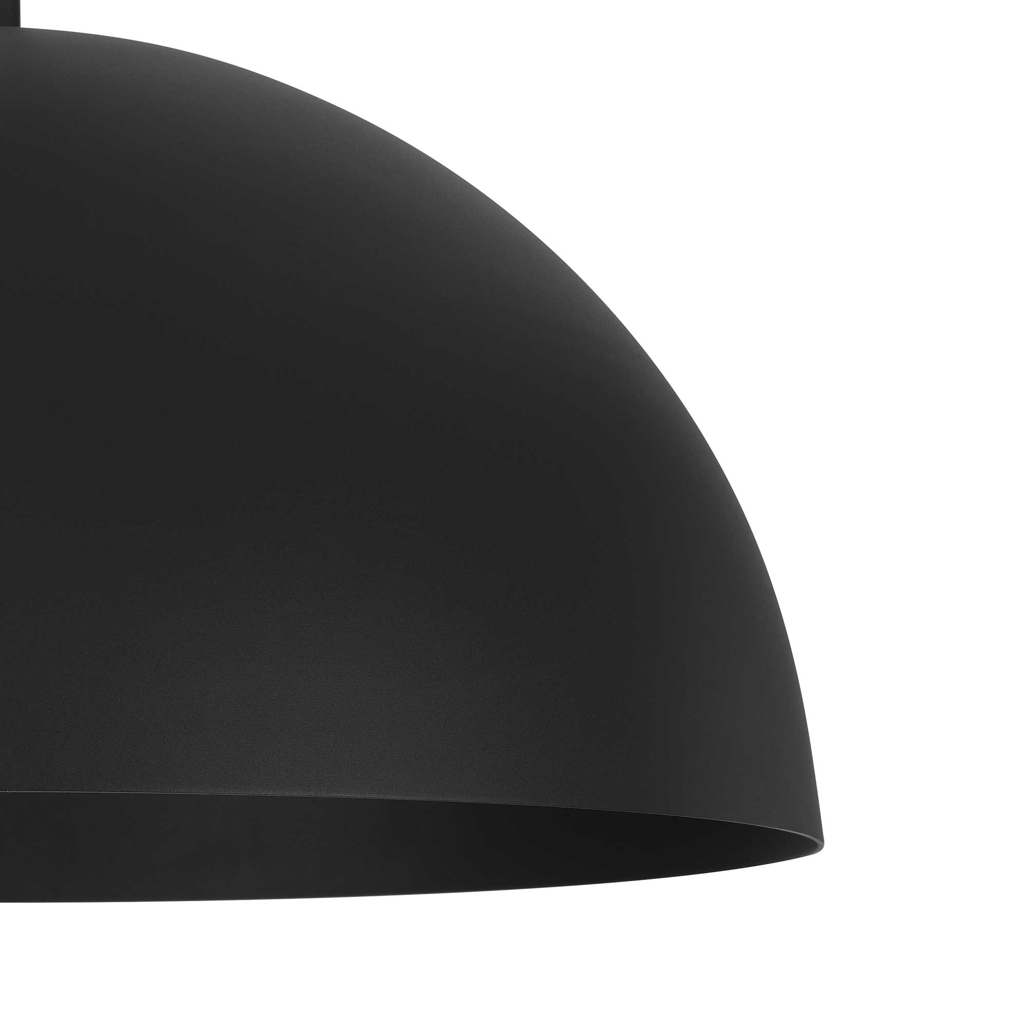 Alteck Half Round 23.625-Inch Black LED Outdoor Pendant Light - AP0083-5CCT-W-BK - Product Image 5