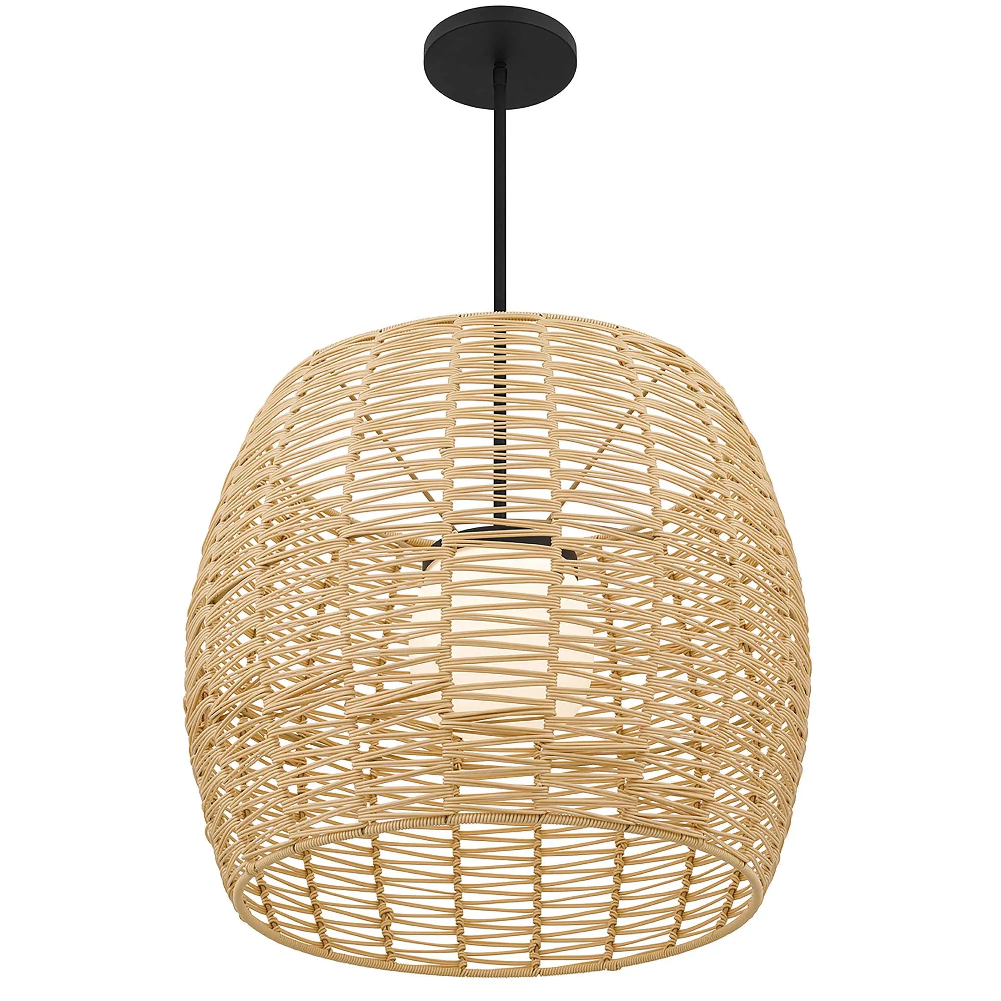 Alteck Aruba 24-Inch Black LED Outdoor Pendant Light - AP0151-5CCT-W-BK - Product Image 4