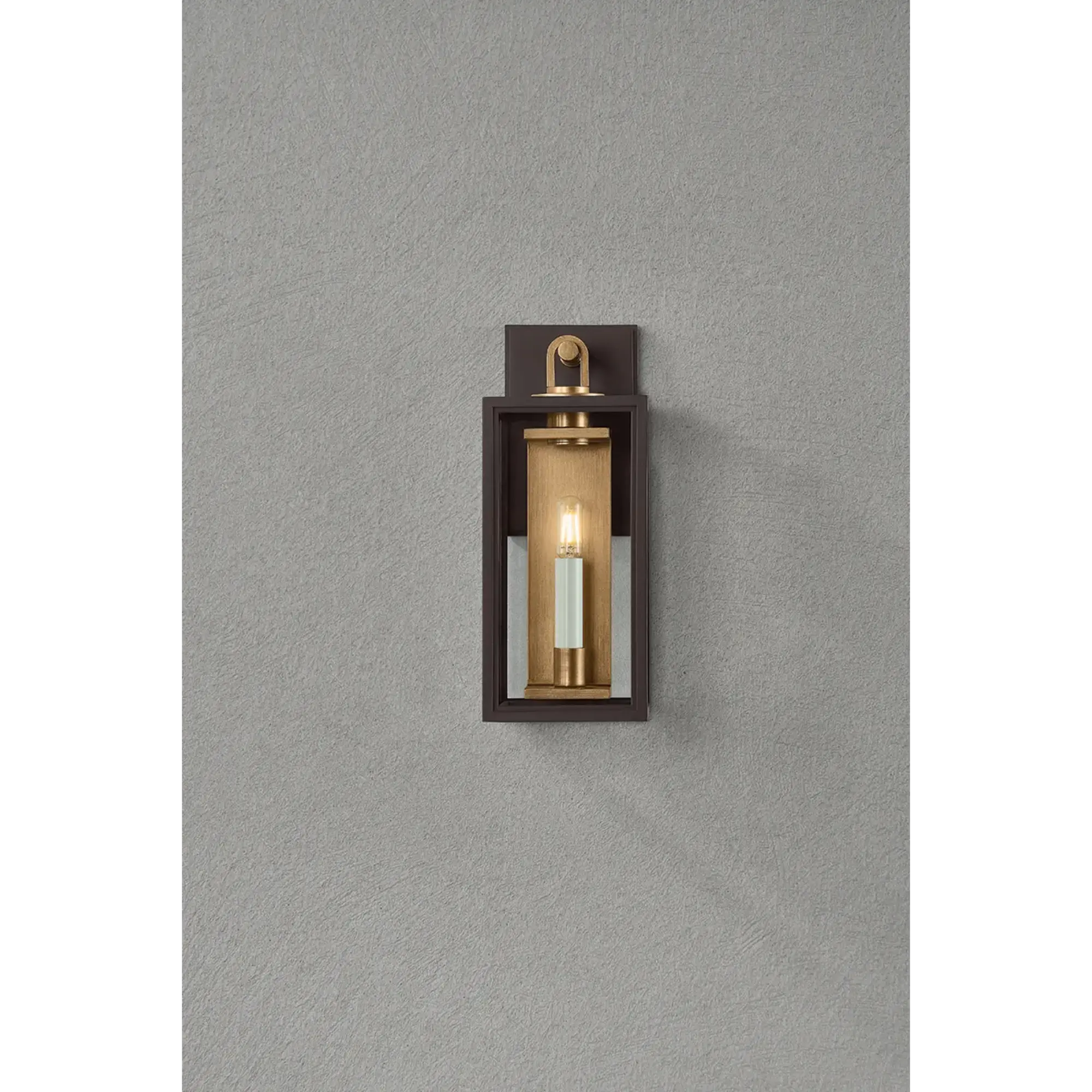 Troy Lighting Arnold 14.75-Inch Outdoor Wall Sconce - Patina Brass - Wet Rated - B6515-PBR/TBZ Troy Lighting