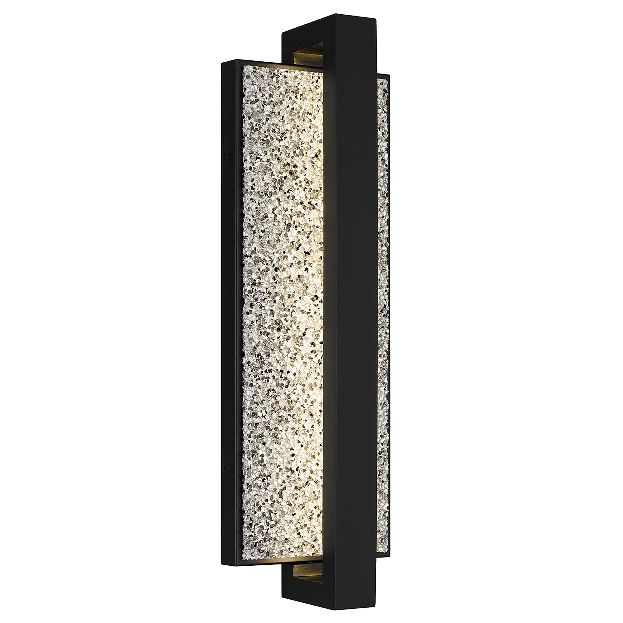 Alteck Seafoam 19-Inch Black 3-CCT LED Outdoor Wall Light - AW0005-3CCT-W-BK