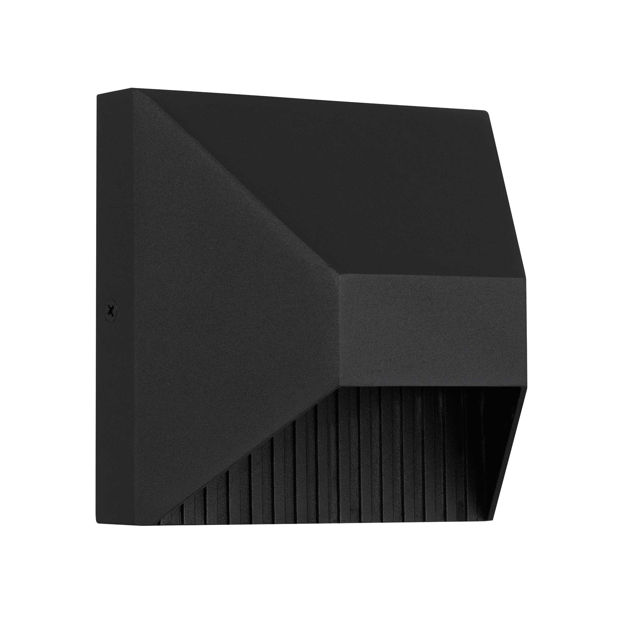Alteck Ribbed 5.125-Inch Black 3-CCT LED Outdoor Wall Light - AW0008-3CCT-W-BK - Product Image 2
