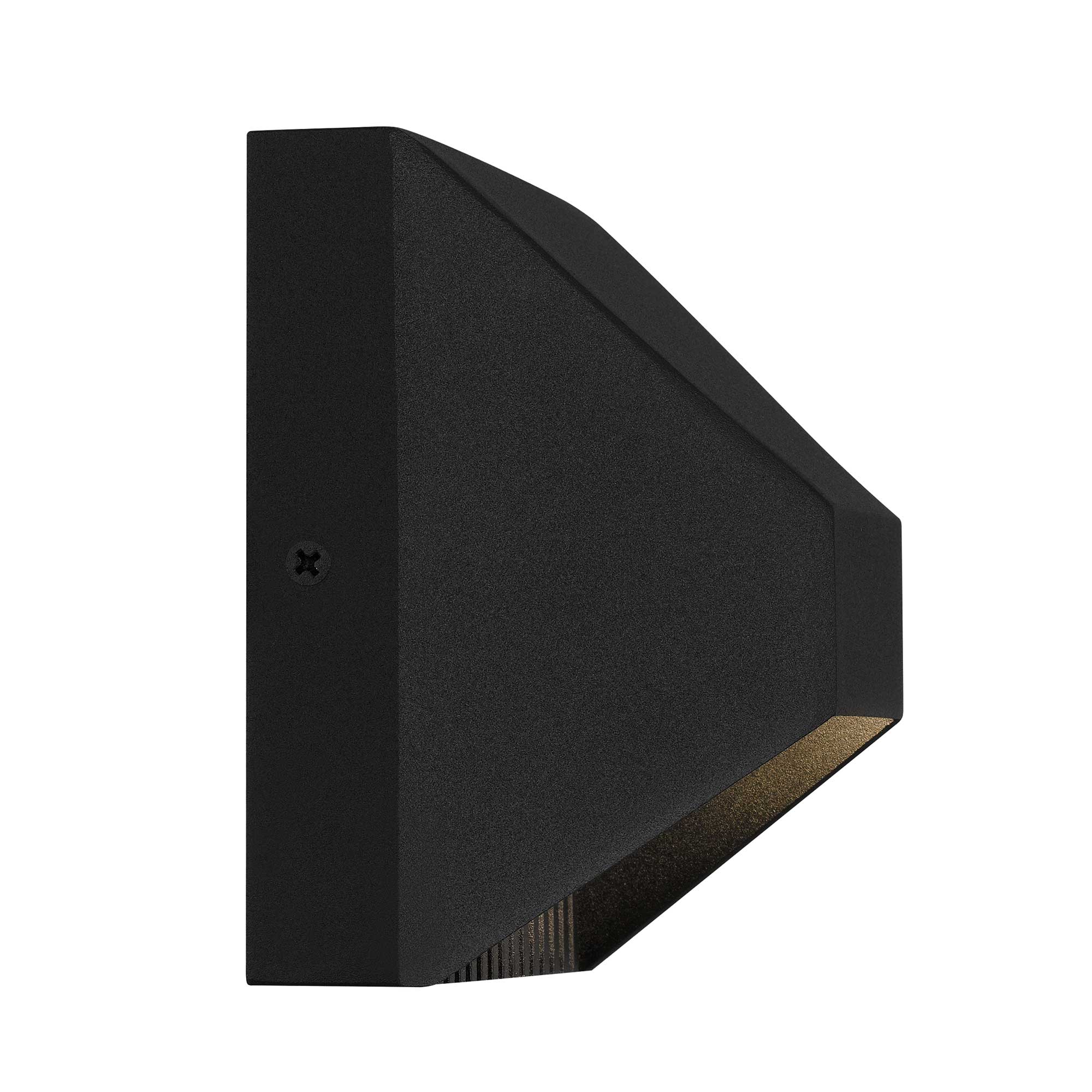 Alteck Ribbed 5.125-Inch Black 3-CCT LED Outdoor Wall Light - AW0008-3CCT-W-BK - Product Image 4