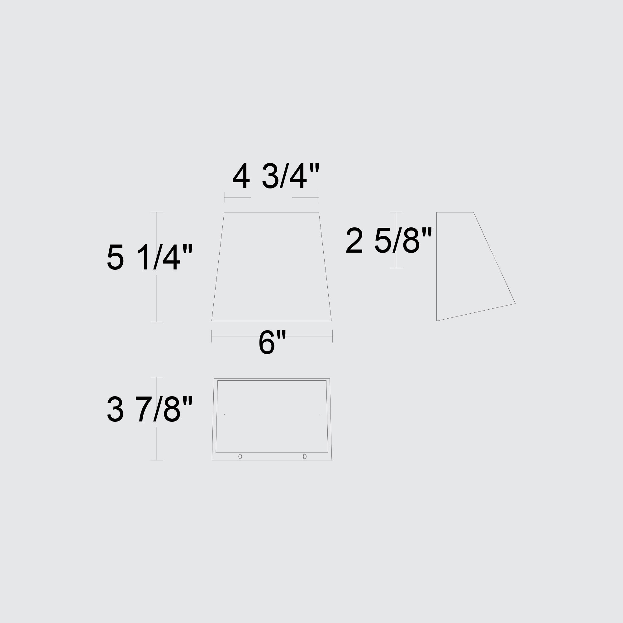 Alteck Fillet 5.25-Inch Black 3-CCT LED Outdoor Wall Light - AW0026-3CCT-W-BK - Line Drawing
