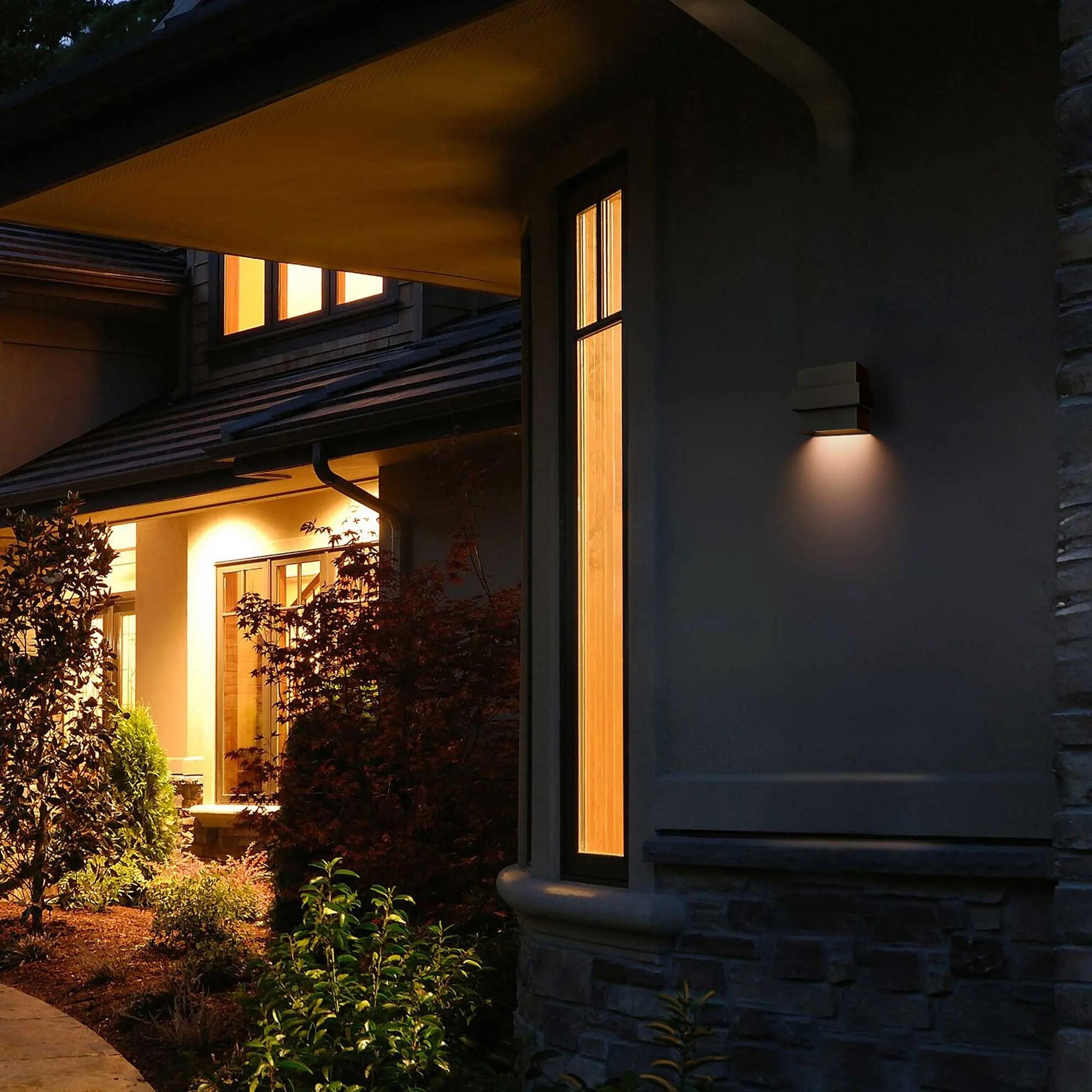 Alteck Summit 5-Inch Black 3-CCT LED Outdoor Wall Light - Wet Rated - AW0027-3CCT-W-BK Alteck