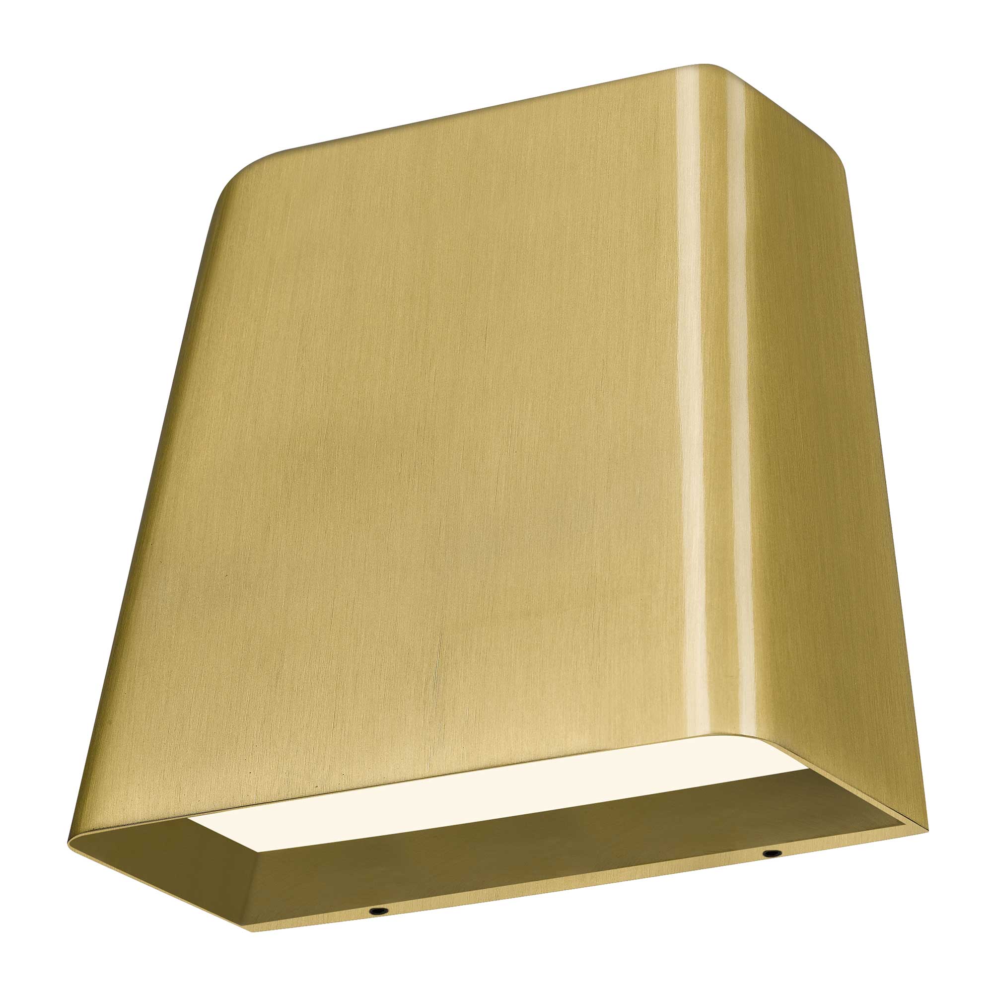 Alteck Bull 4.625-Inch Brushed Brass 3-CCT LED Outdoor Wall Light - AW0031-3CCT-W-BB