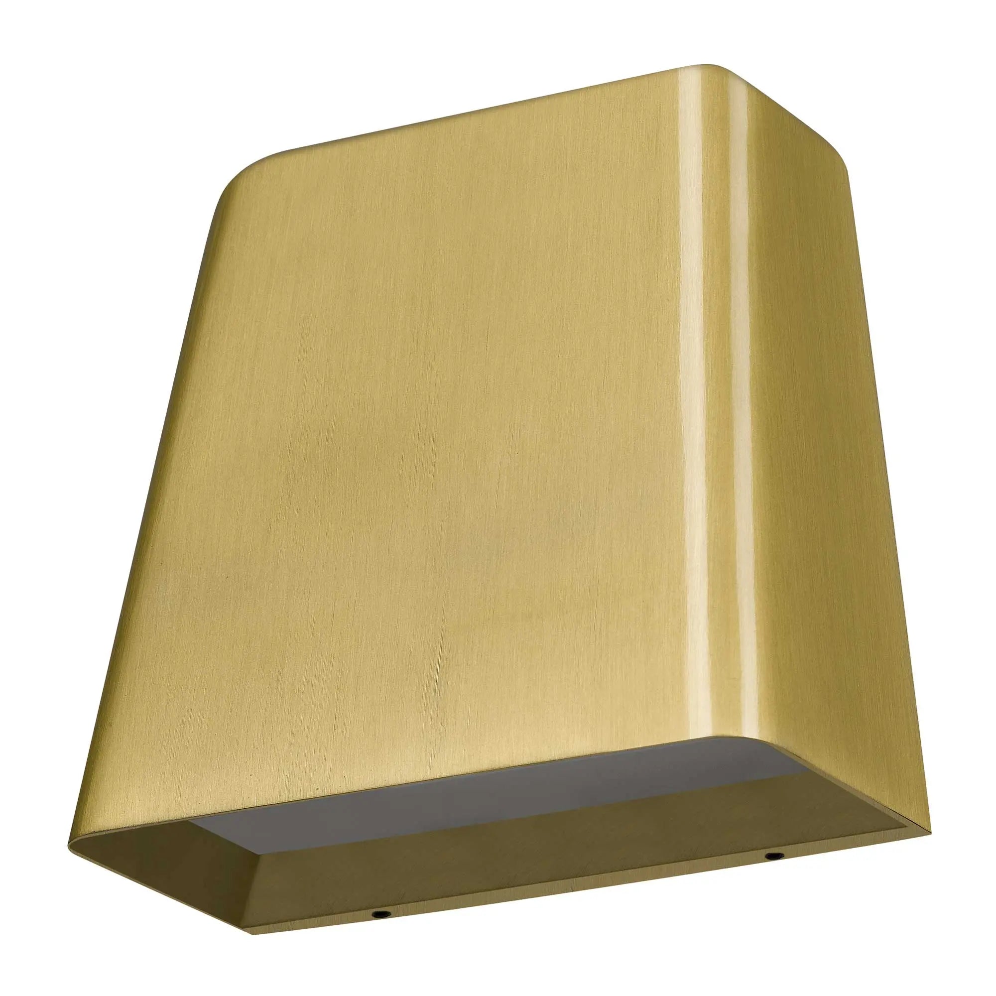 Alteck Bull 4.625-Inch Brushed Brass 3-CCT LED Outdoor Wall Light - AW0031-3CCT-W-BB - Product Image 2