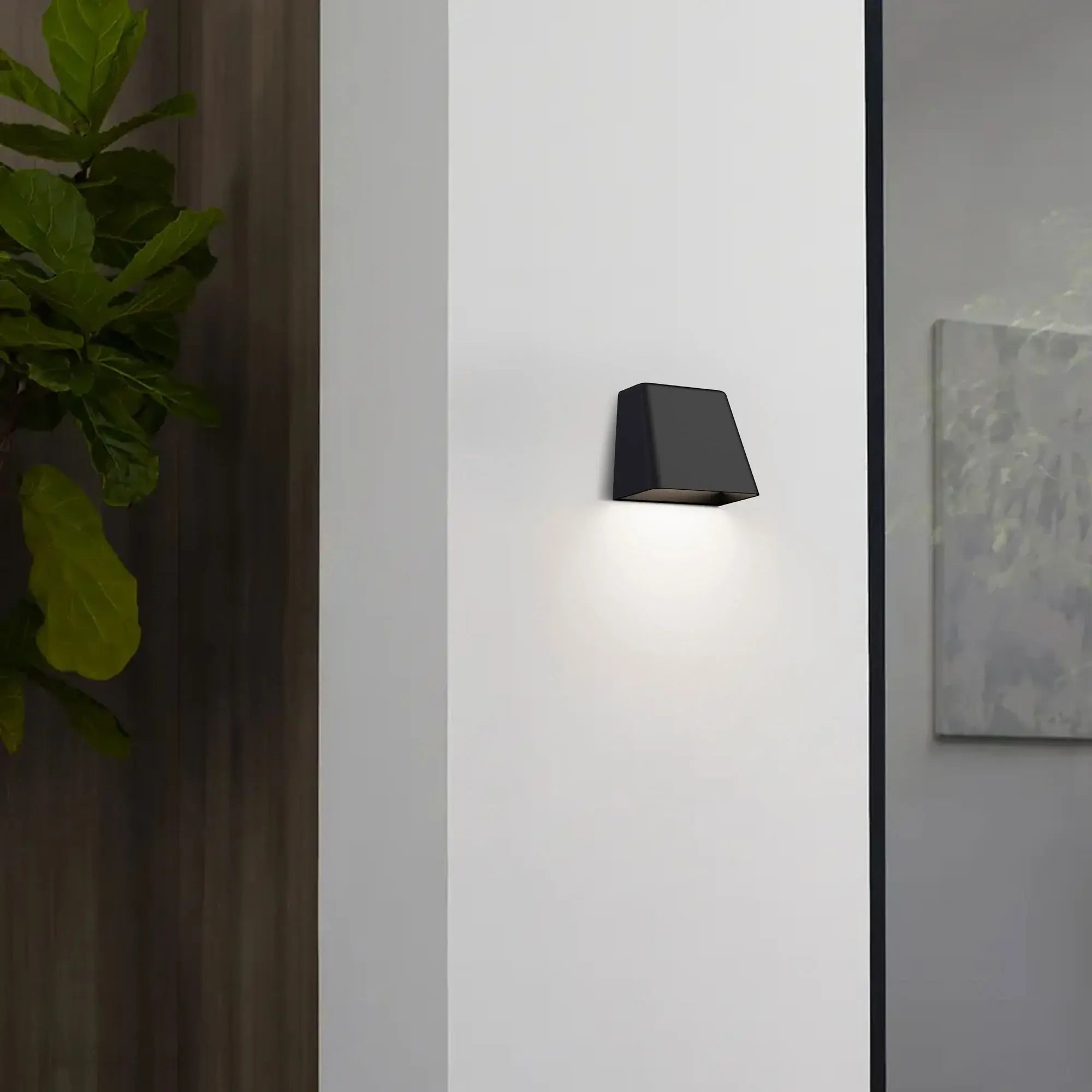 Alteck Bull 4.625-Inch Black 3-CCT LED Outdoor Wall Light - Wet Rated - AW0031-3CCT-W-BK Alteck