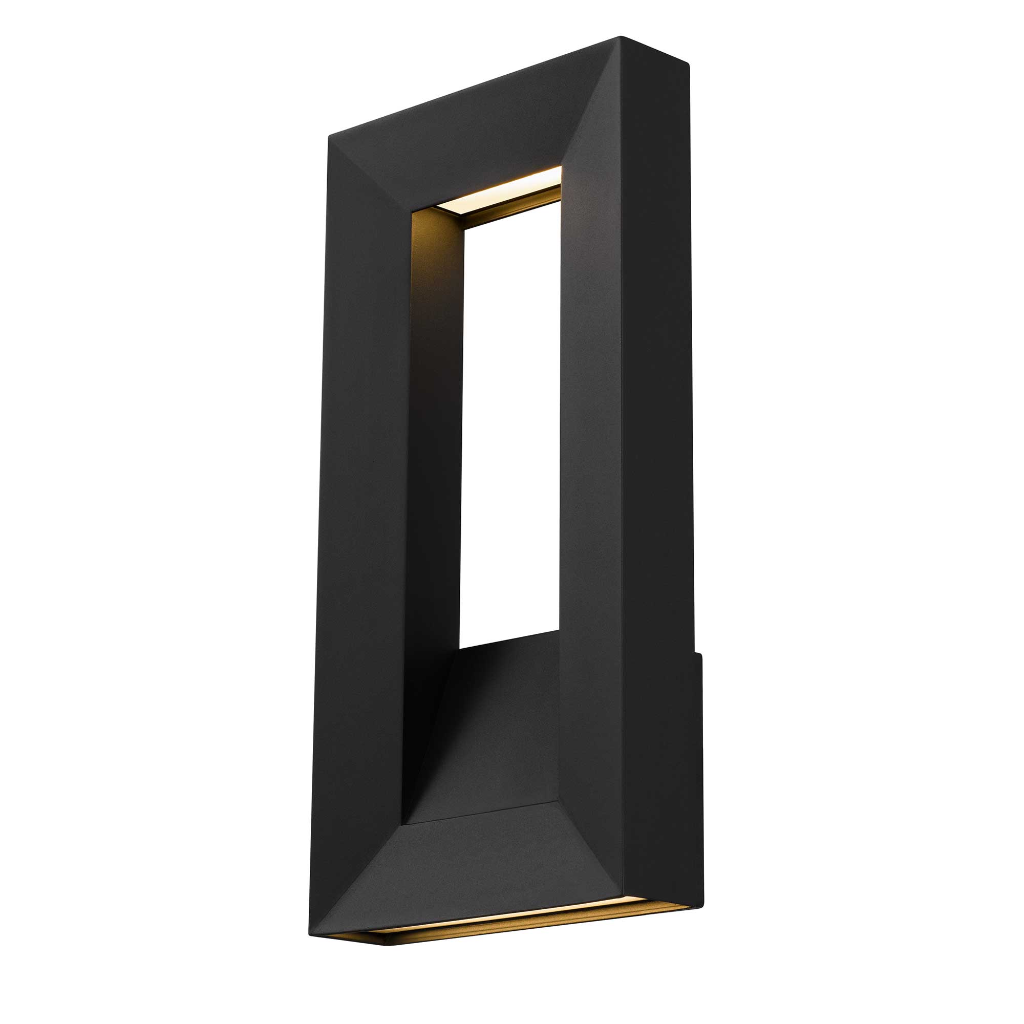 Alteck Paletto 16-Inch Black 3-CCT LED Outdoor Wall Light - AW0033-3CCT-W-BK