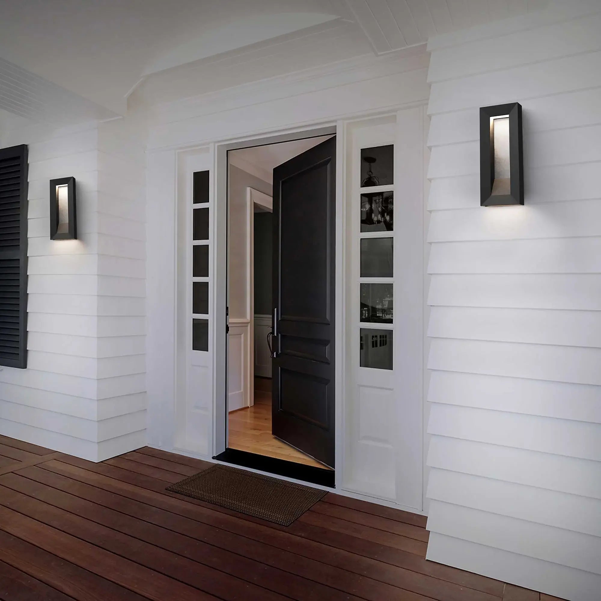 Alteck Paletto 28-Inch Black 3-CCT LED Outdoor Wall Light - Wet Rated - AW0035-3CCT-W-BK Alteck