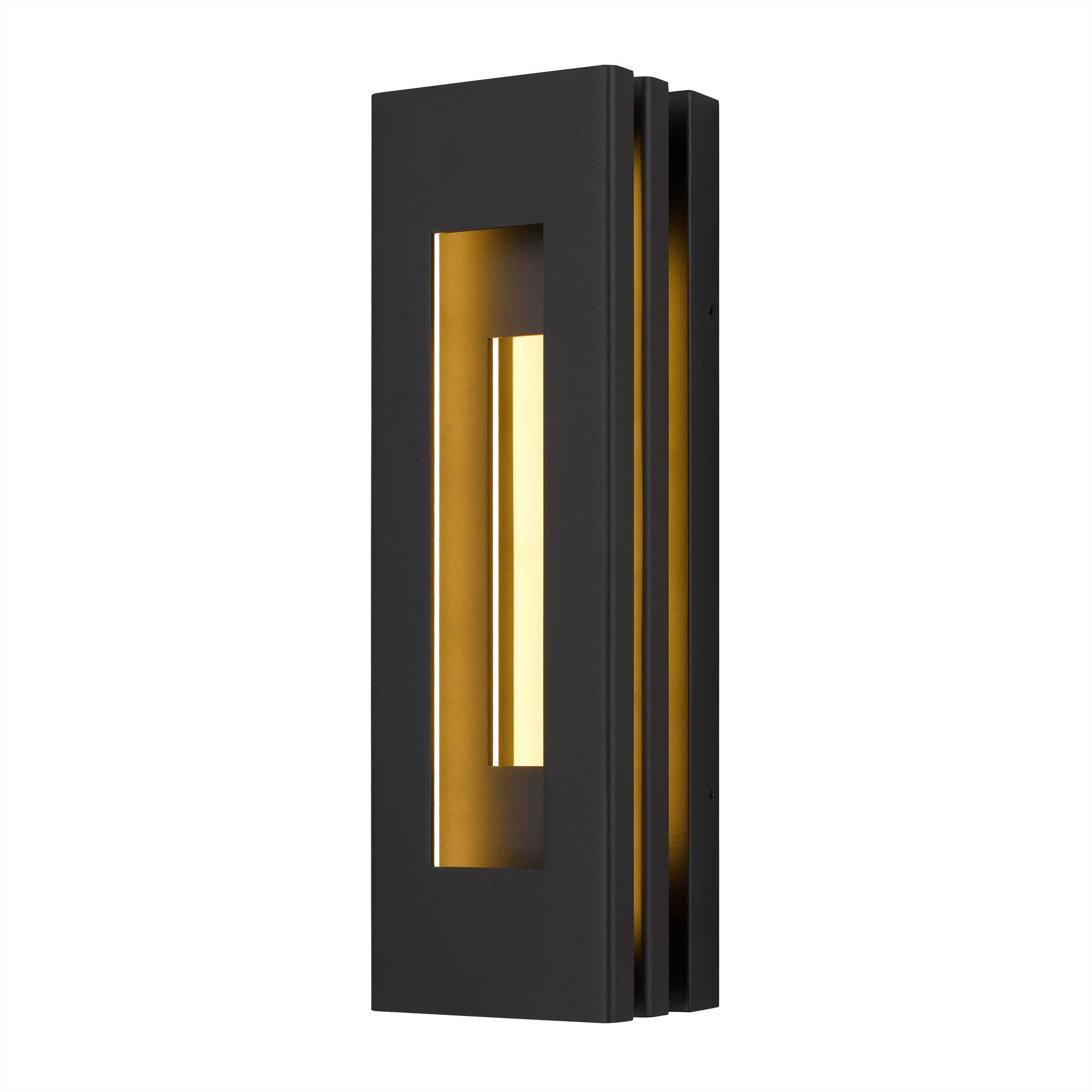 Alteck Layer 18-Inch Black 3-CCT LED Outdoor Wall Light - AW0079-3CCT-W-BK