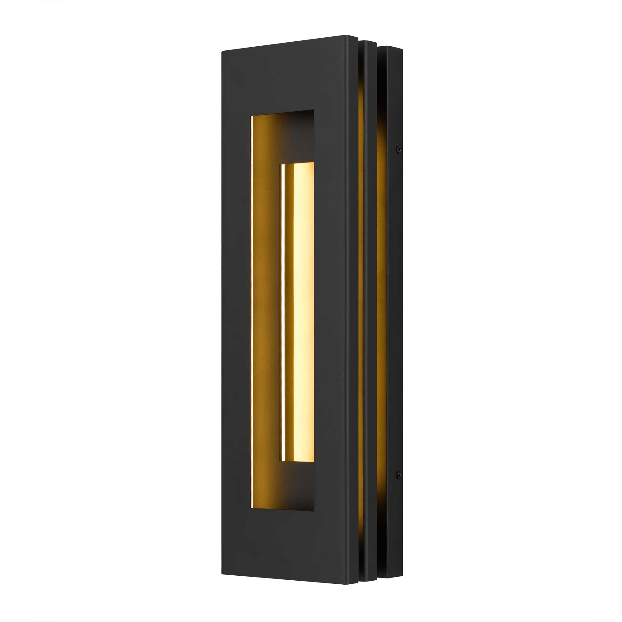 Alteck Layer 22-Inch Black 3-CCT LED Outdoor Wall Light - AW0080-3CCT-W-BK