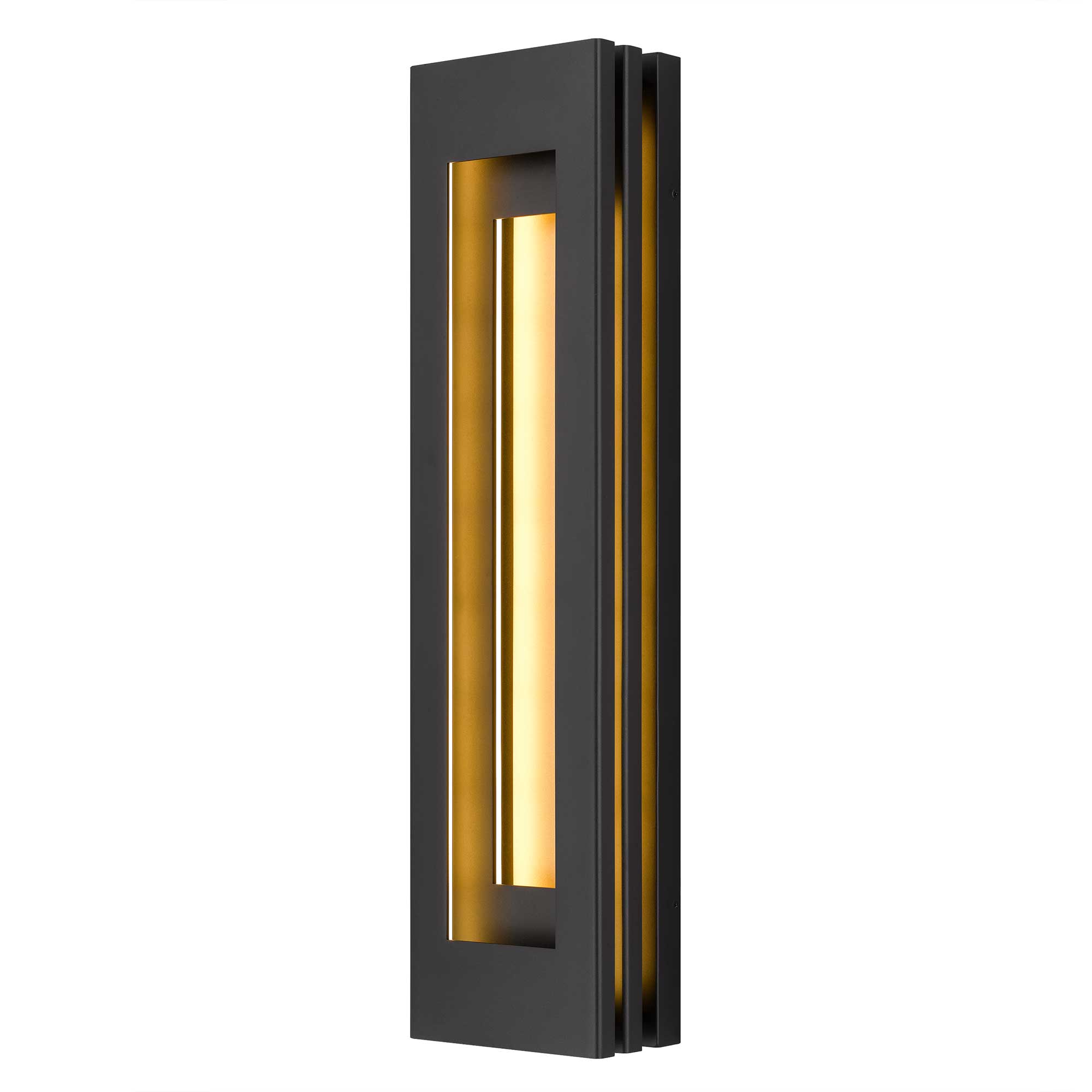 Alteck Layer 30-Inch Black 3-CCT LED Outdoor Wall Light - AW0081-3CCT-W-BK