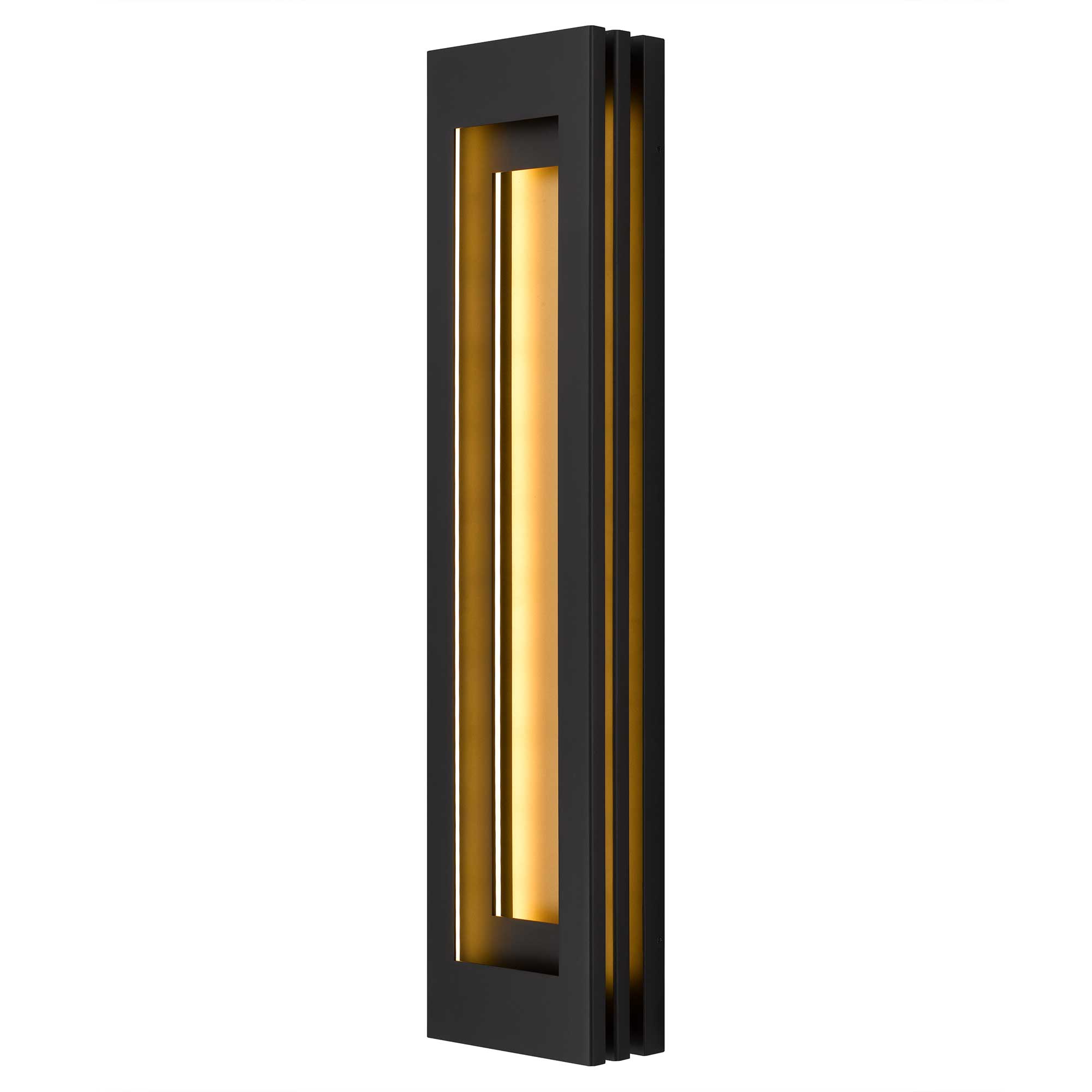Alteck Layer 38-Inch Black 3-CCT LED Outdoor Wall Light - AW0082-3CCT-W-BK