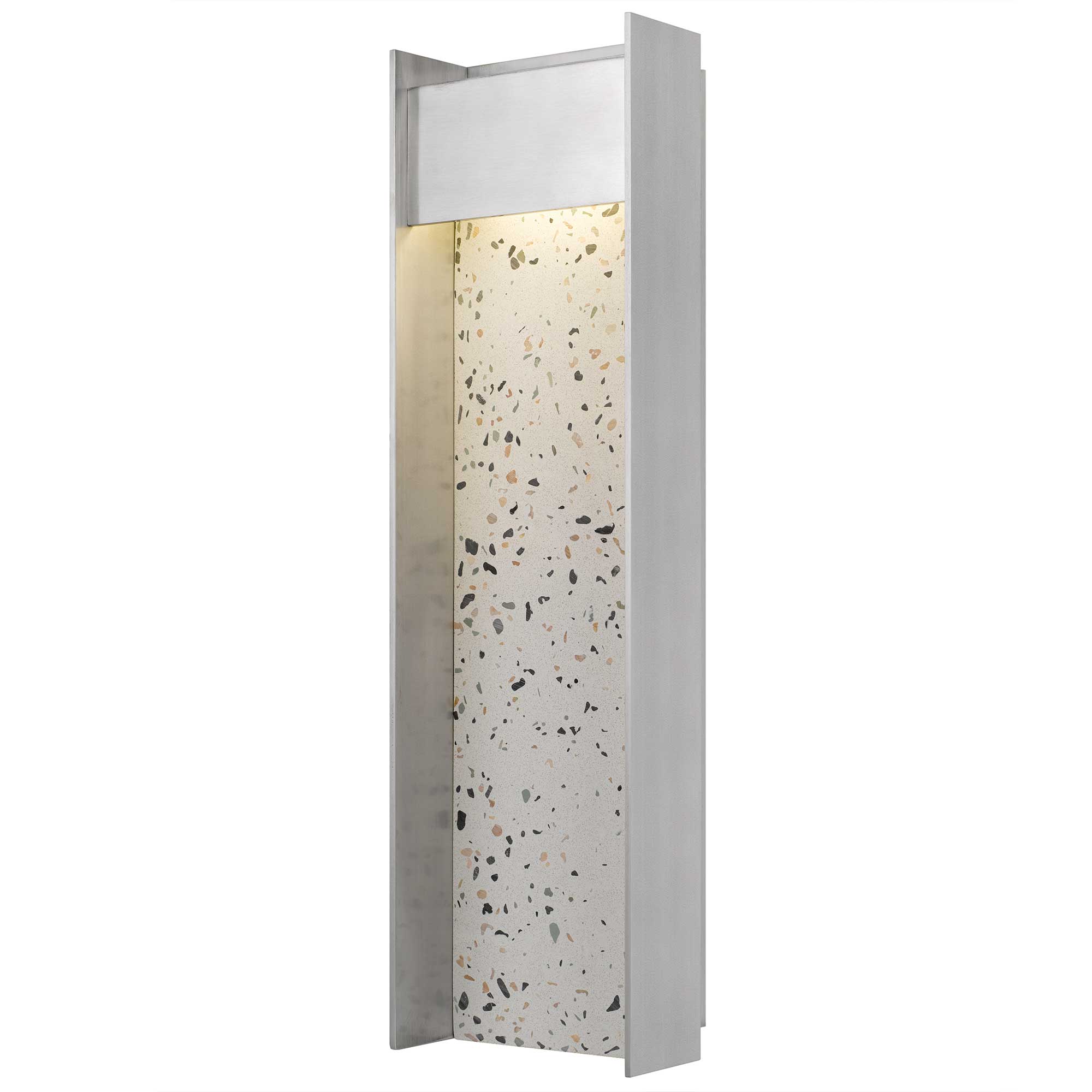 Alteck Terrazzo 20-Inch Brushed Aluminum 3-CCT LED Outdoor Wall Light - AW0096-3CCT-W-BA