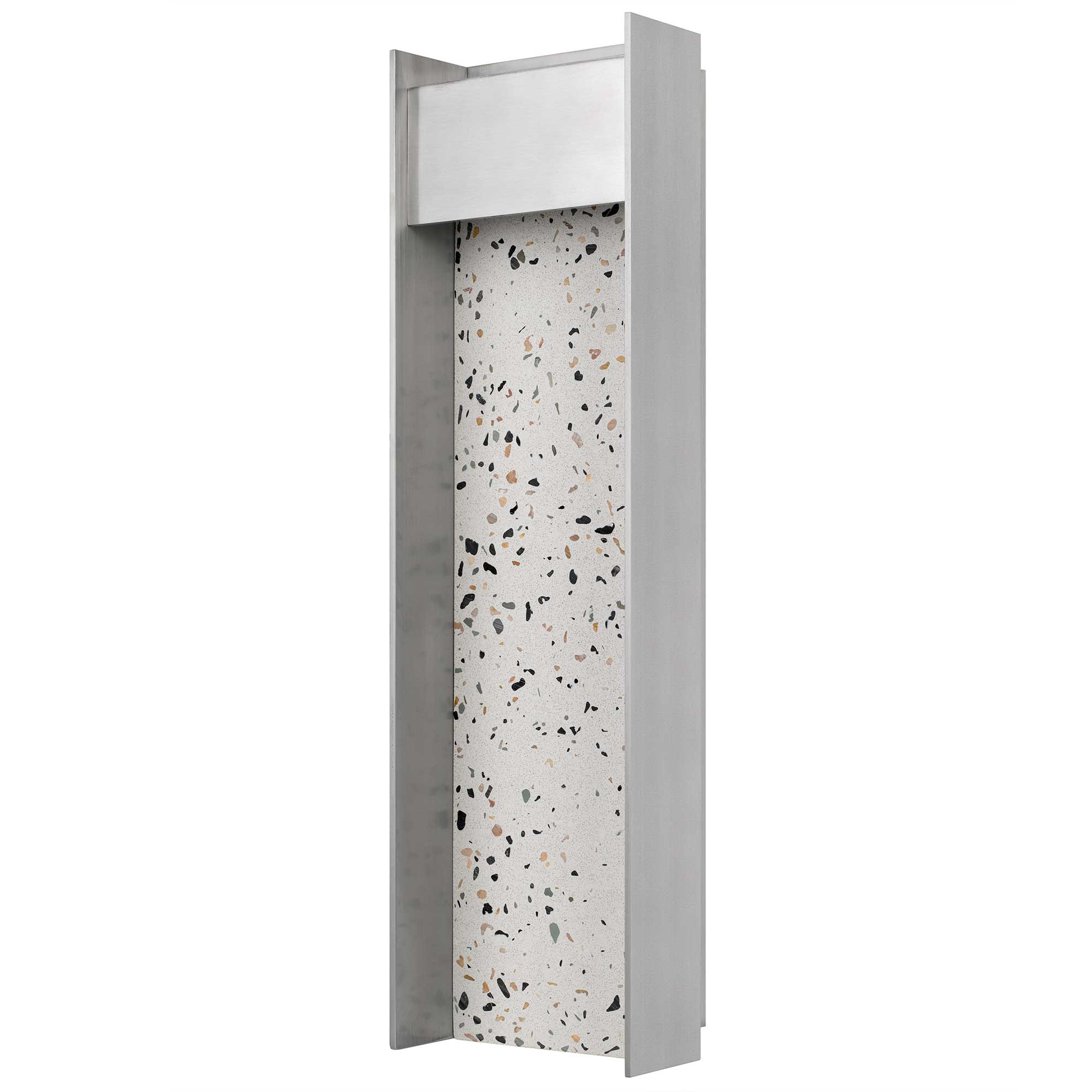 Alteck Terrazzo 20-Inch Brushed Aluminum 3-CCT LED Outdoor Wall Light - AW0096-3CCT-W-BA - Product Image 2
