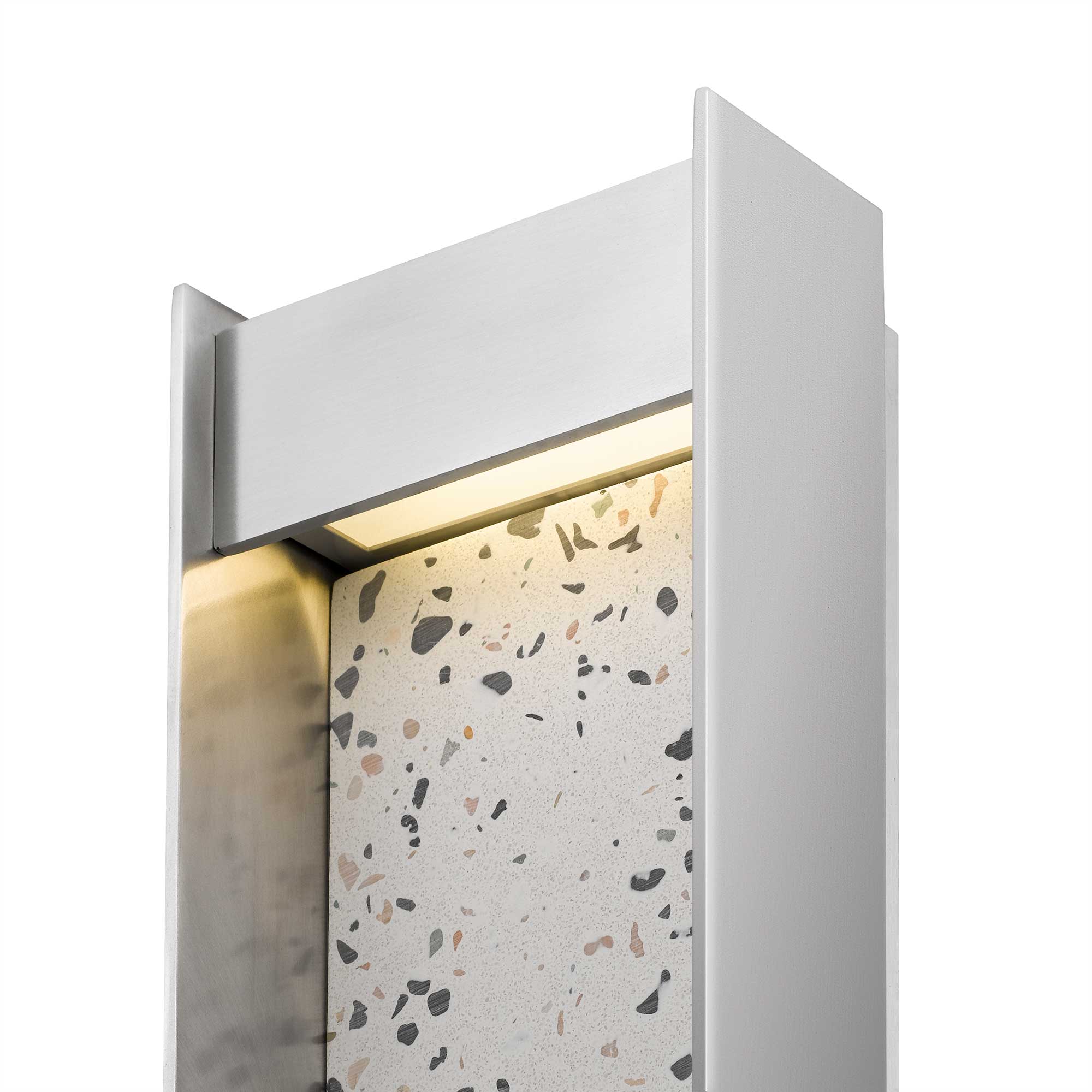 Alteck Terrazzo 20-Inch Brushed Aluminum 3-CCT LED Outdoor Wall Light - AW0096-3CCT-W-BA - Product Image 5