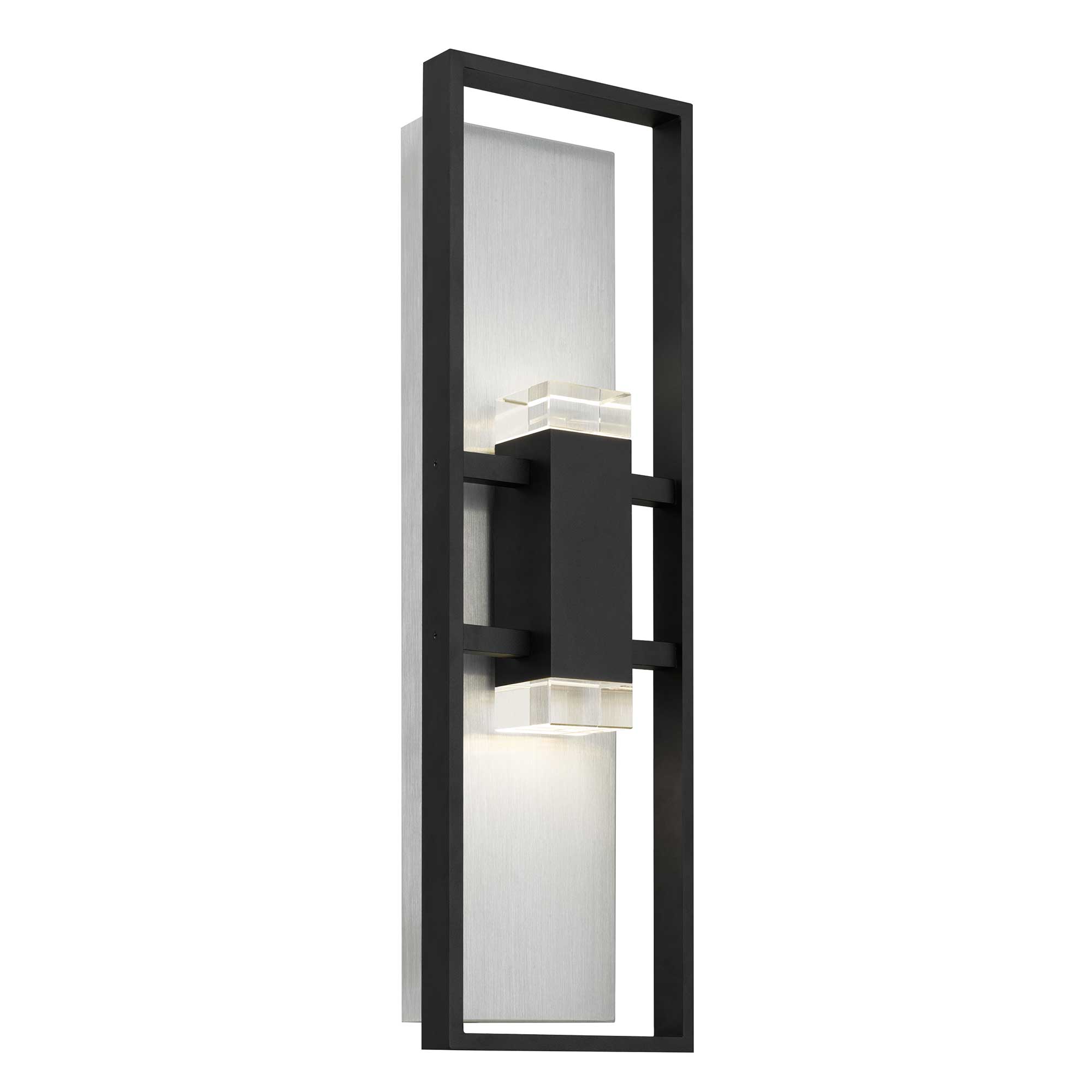 Alteck Mars 24-Inch Black 3-CCT LED Outdoor Wall Light - AW0107-3CCT-W-BK