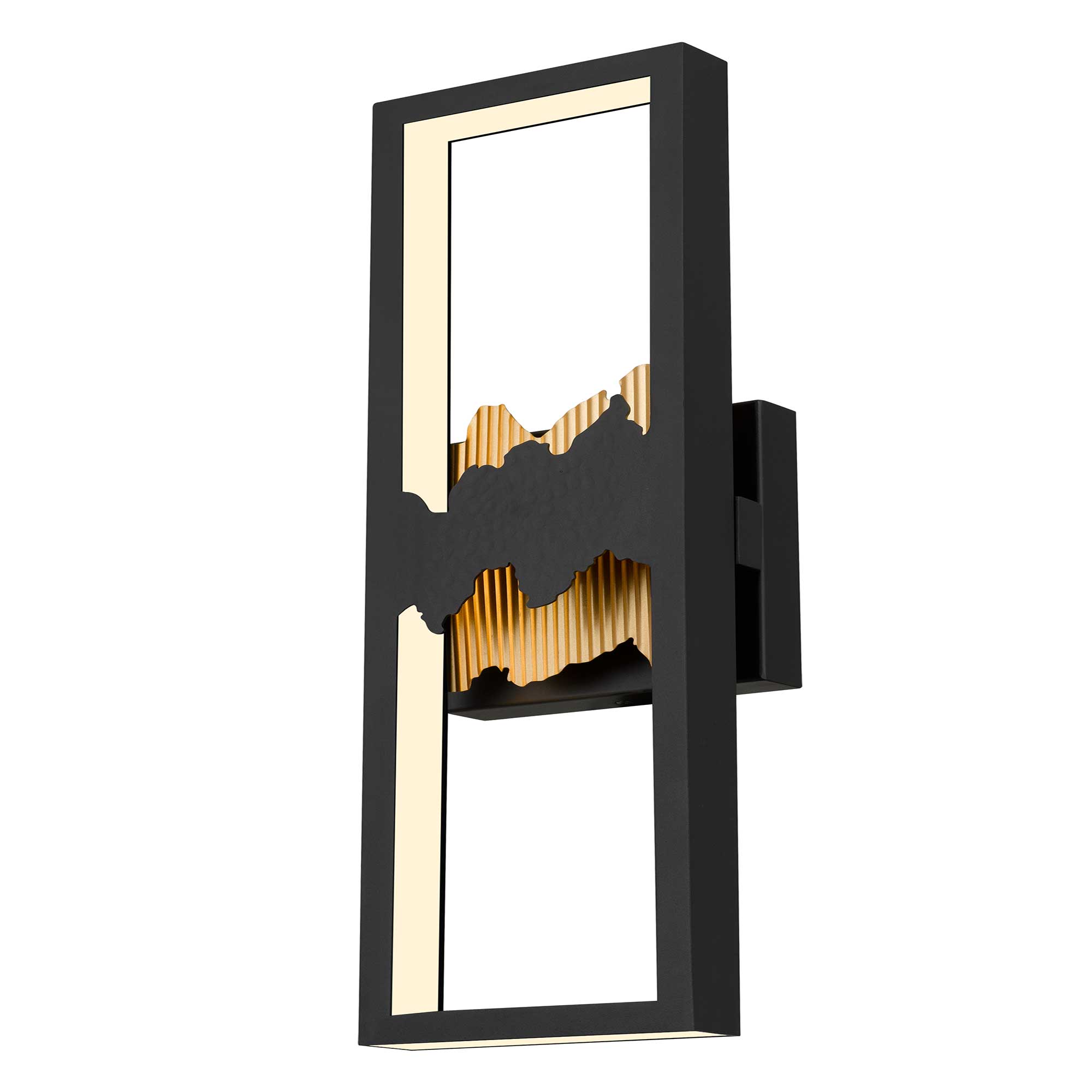 Alteck Sunrize 22-Inch Black 3-CCT LED Outdoor Wall Light - AW0112-3CCT-W-BK/PB