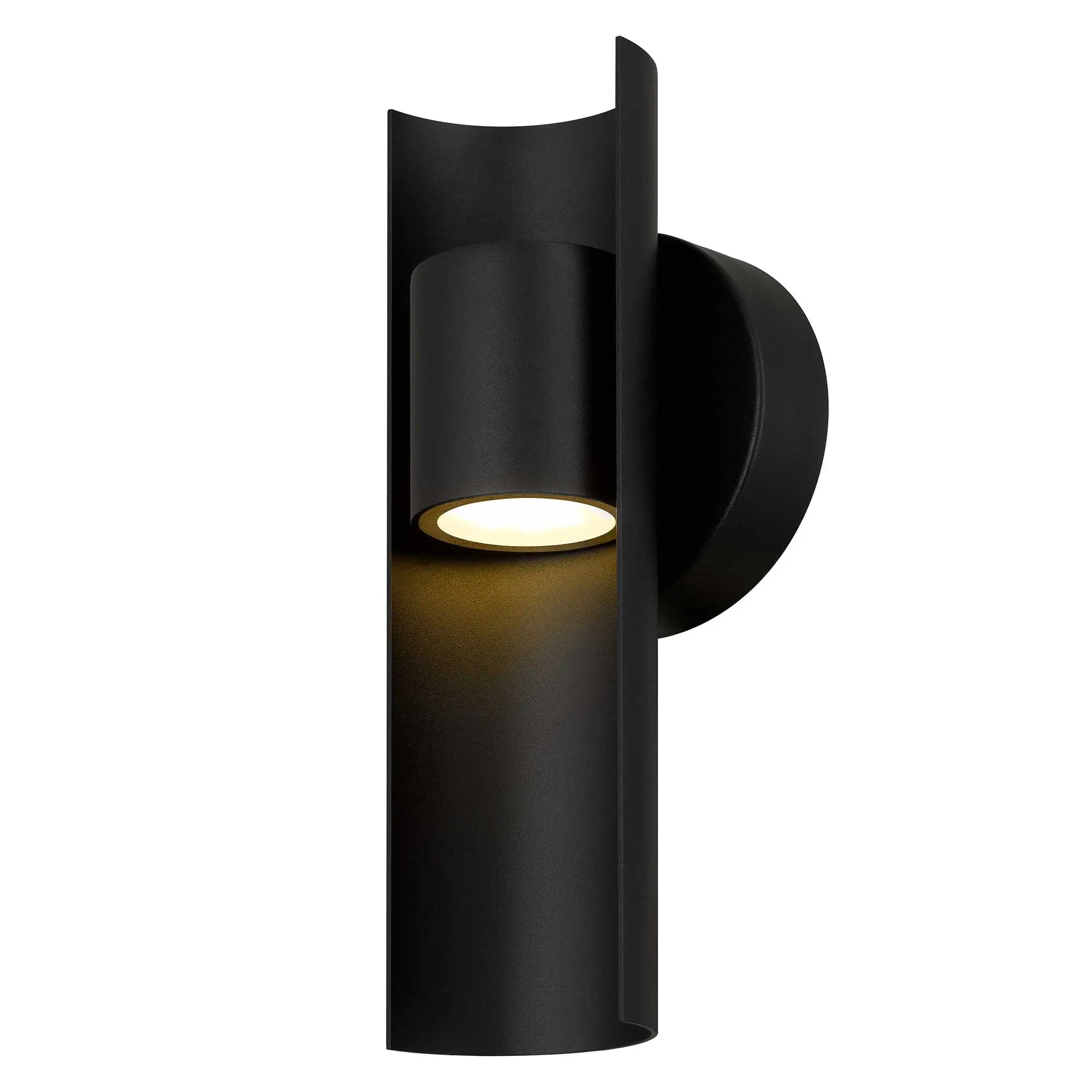 Alteck Hugo 11.5-Inch Black 3-CCT LED Outdoor Wall Light - AW0113-3CCT-W-BK - Product Image 5