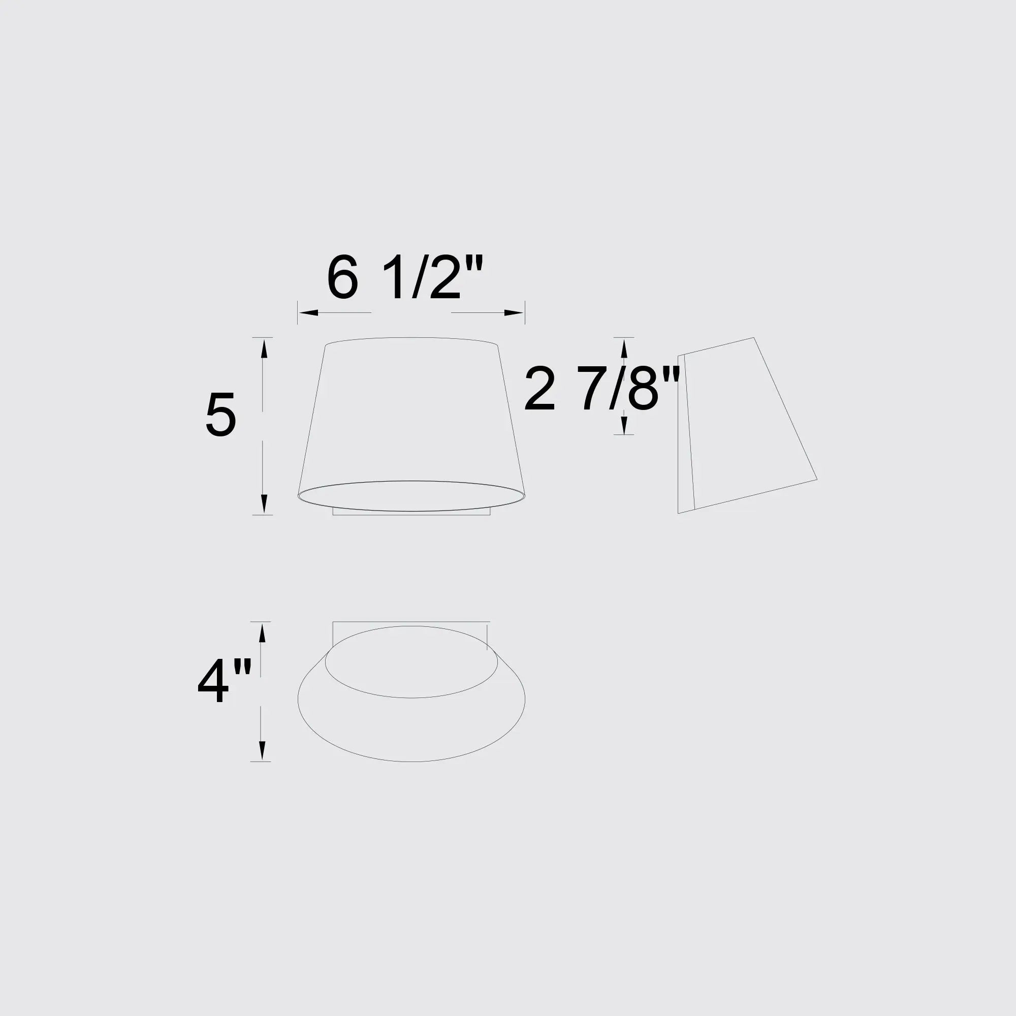 Alteck Grace 5-Inch Black 3-CCT LED Outdoor Wall Light - AW0115-3CCT-W-BK - Line Drawing