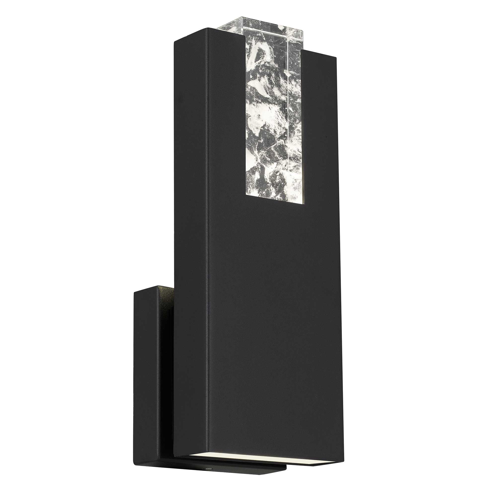 Alteck Mille 12.875-Inch Black 3-CCT LED Outdoor Wall Light - AW0116-3CCT-W-BK