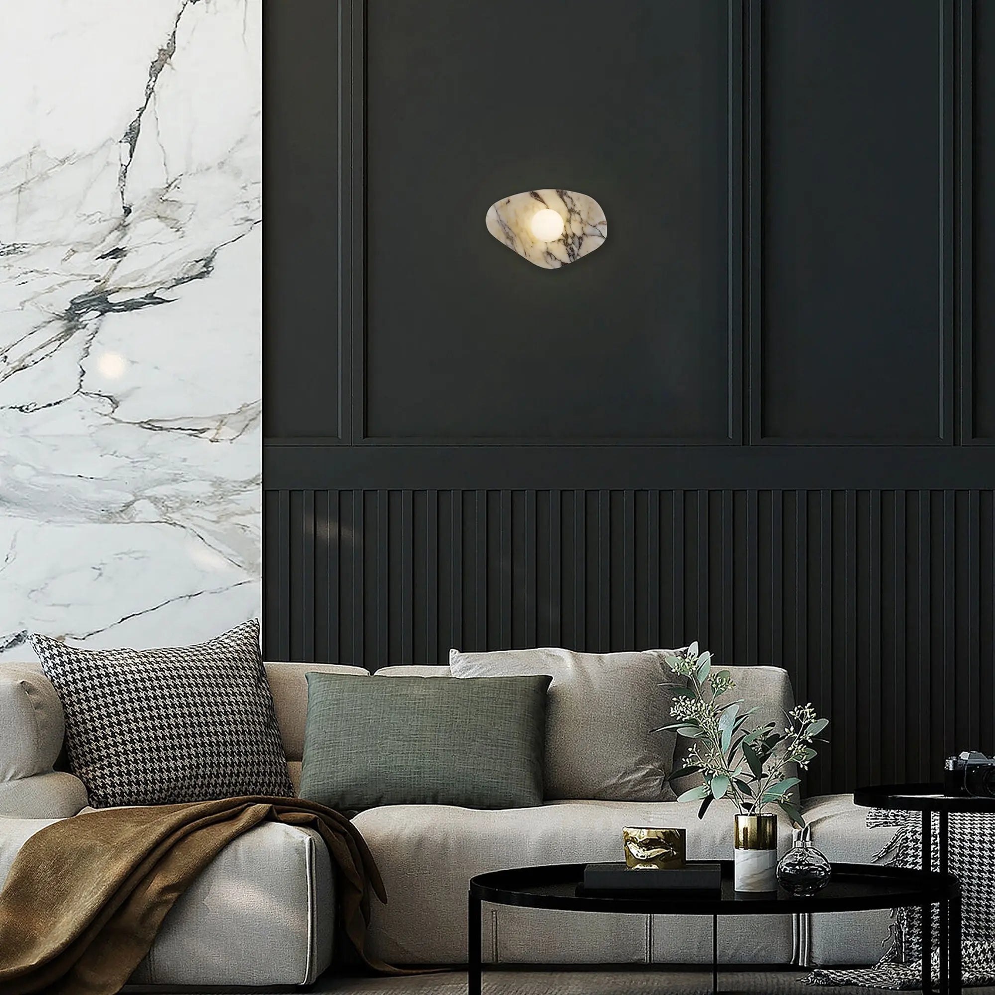 Alteck Tenere 7.75-Inch Black 3-CCT LED Outdoor Wall Light - AW0120-3CCT-W-WH - Application Interior Image