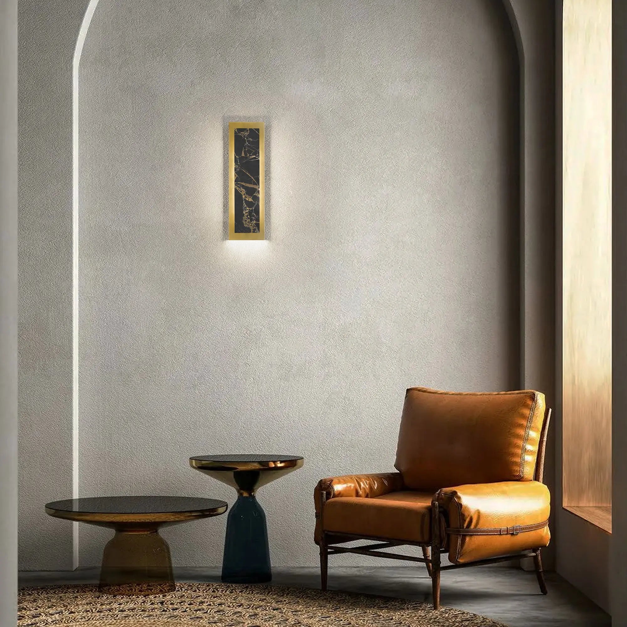Alteck Zoey 18-Inch Painted Antique Brass 3-CCT LED Outdoor Wall Light - AW0123-3CCT-W-PAB - Application Interior Image