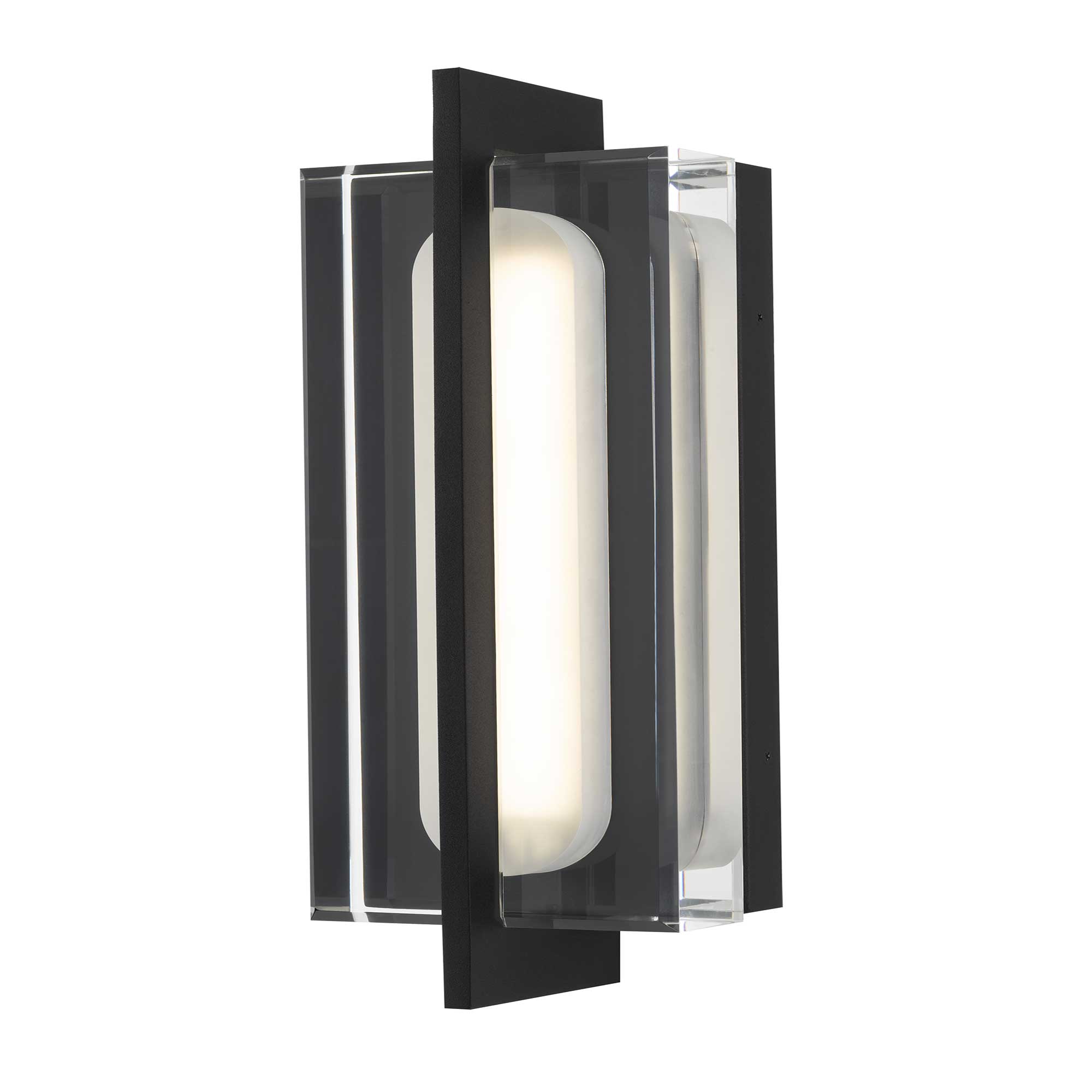 Alteck Avani 14.625-Inch Black 3-CCT LED Outdoor Wall Light - AW0143-3CCT-W-BK