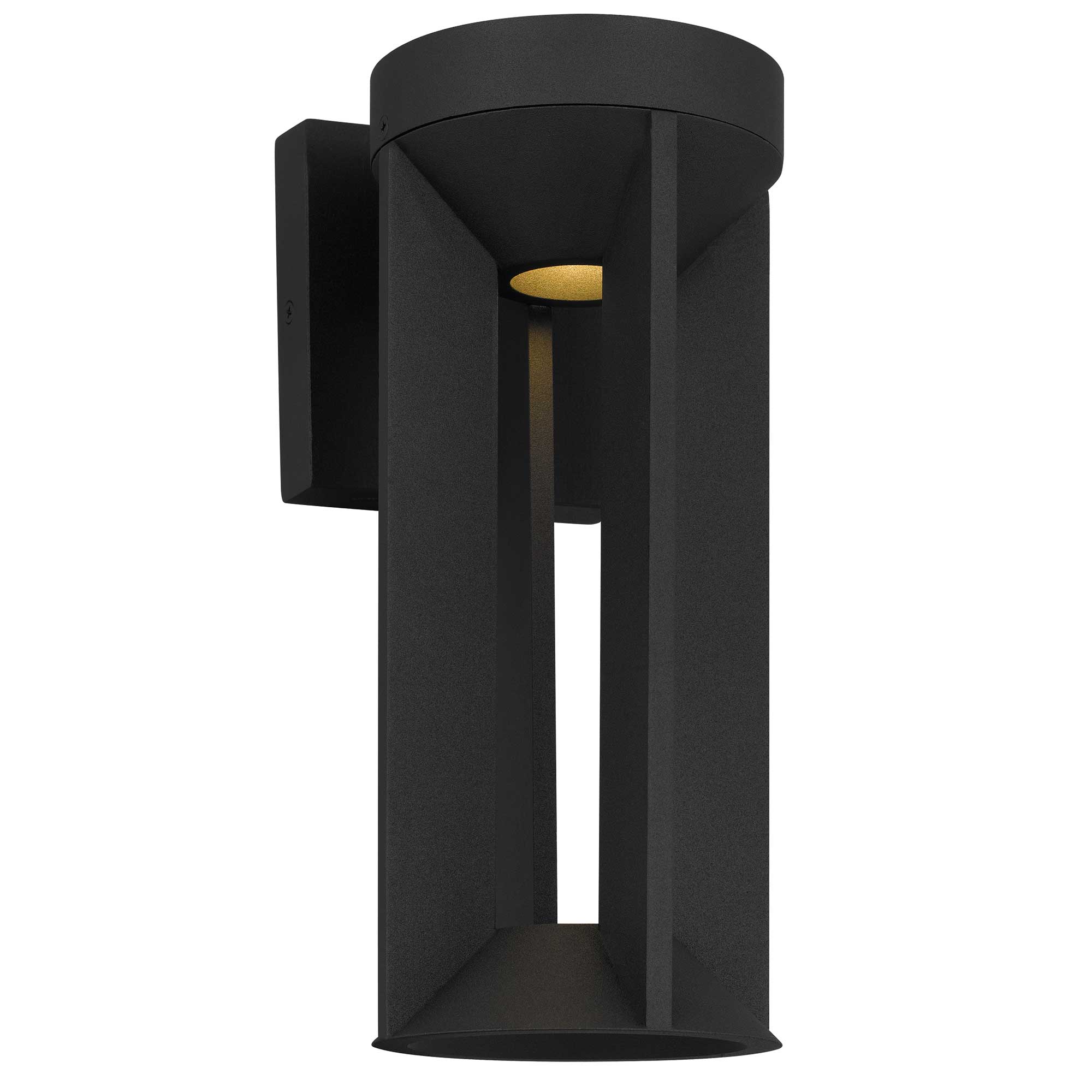 Alteck Aura 12.125-Inch Black 3-CCT LED Outdoor Wall Light - AW0145-3CCT-W-BK