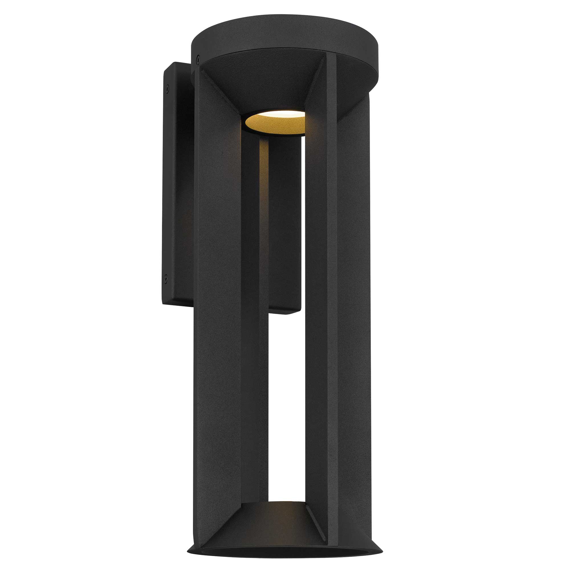 Alteck Aura 16-Inch Black 3-CCT LED Outdoor Wall Light - AW0146-3CCT-W-BK