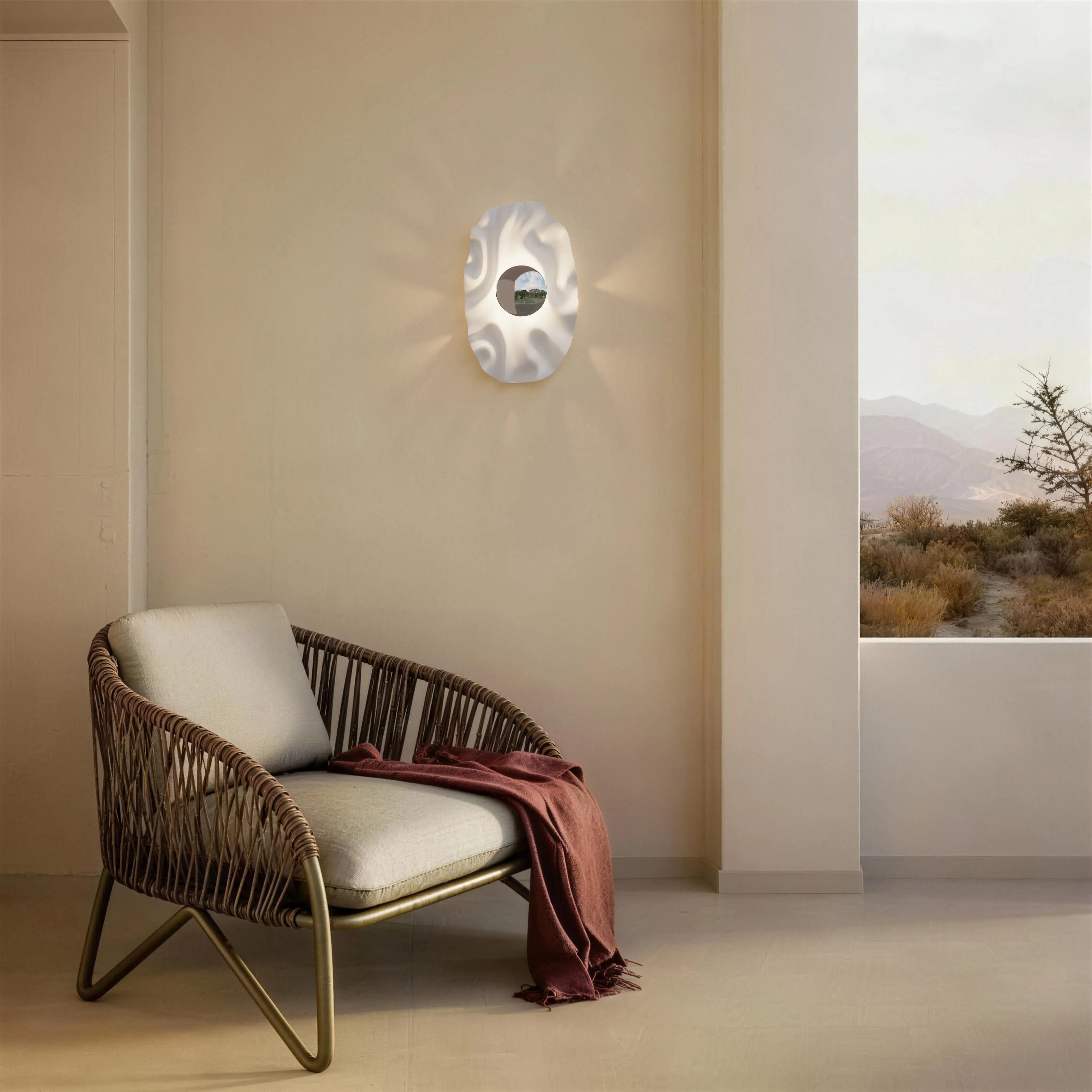 Alteck Blossom 16-Inch White LED Outdoor Wall Light - AW0159-5CCT-W-WH - Product Image 3