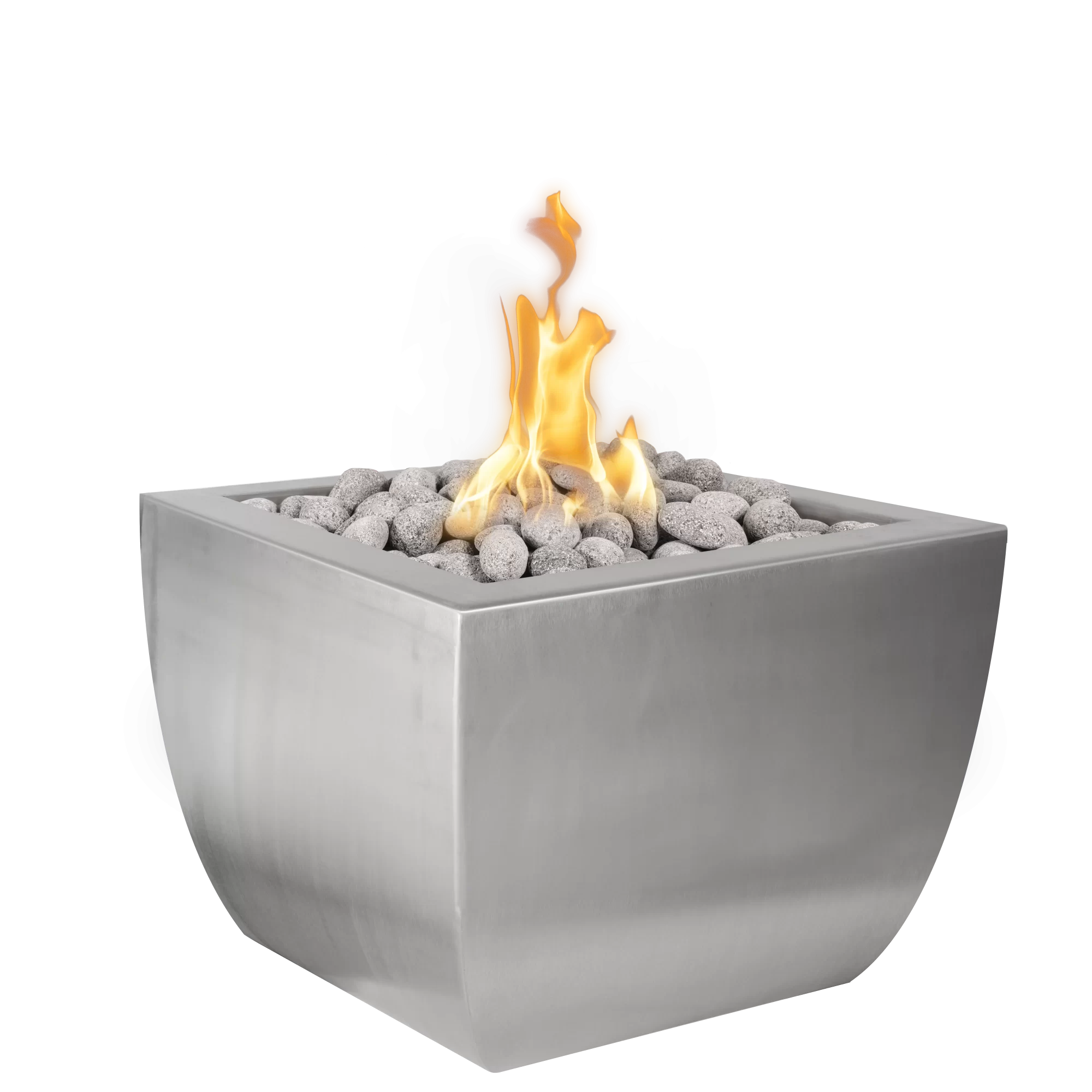 Avalon 30″ Square Tall Metal Gas Fire Pit – The Outdoor Plus