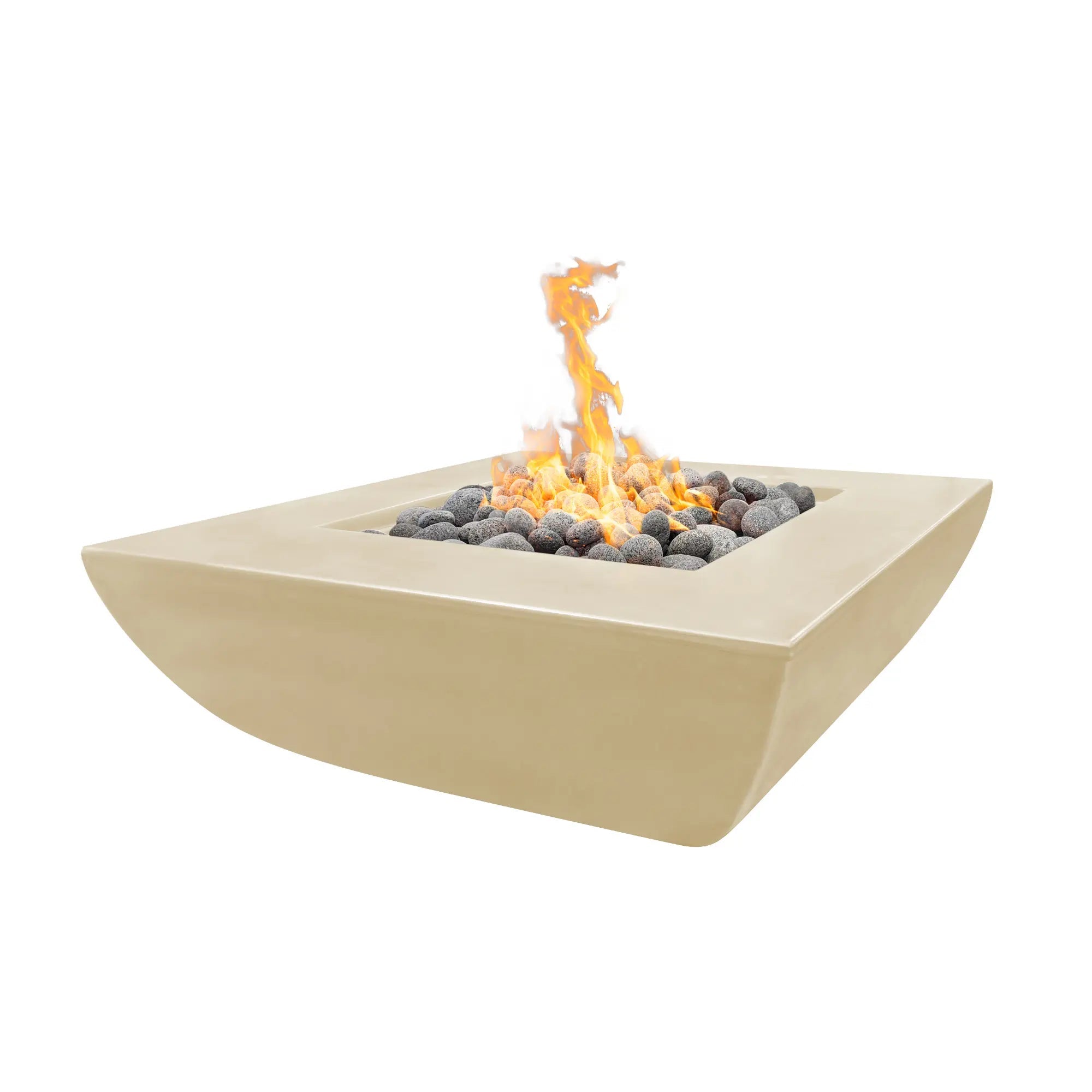 Avalon 42" Square Concrete Gas Fire Pit – The Outdoor Plus The Outdoor Plus