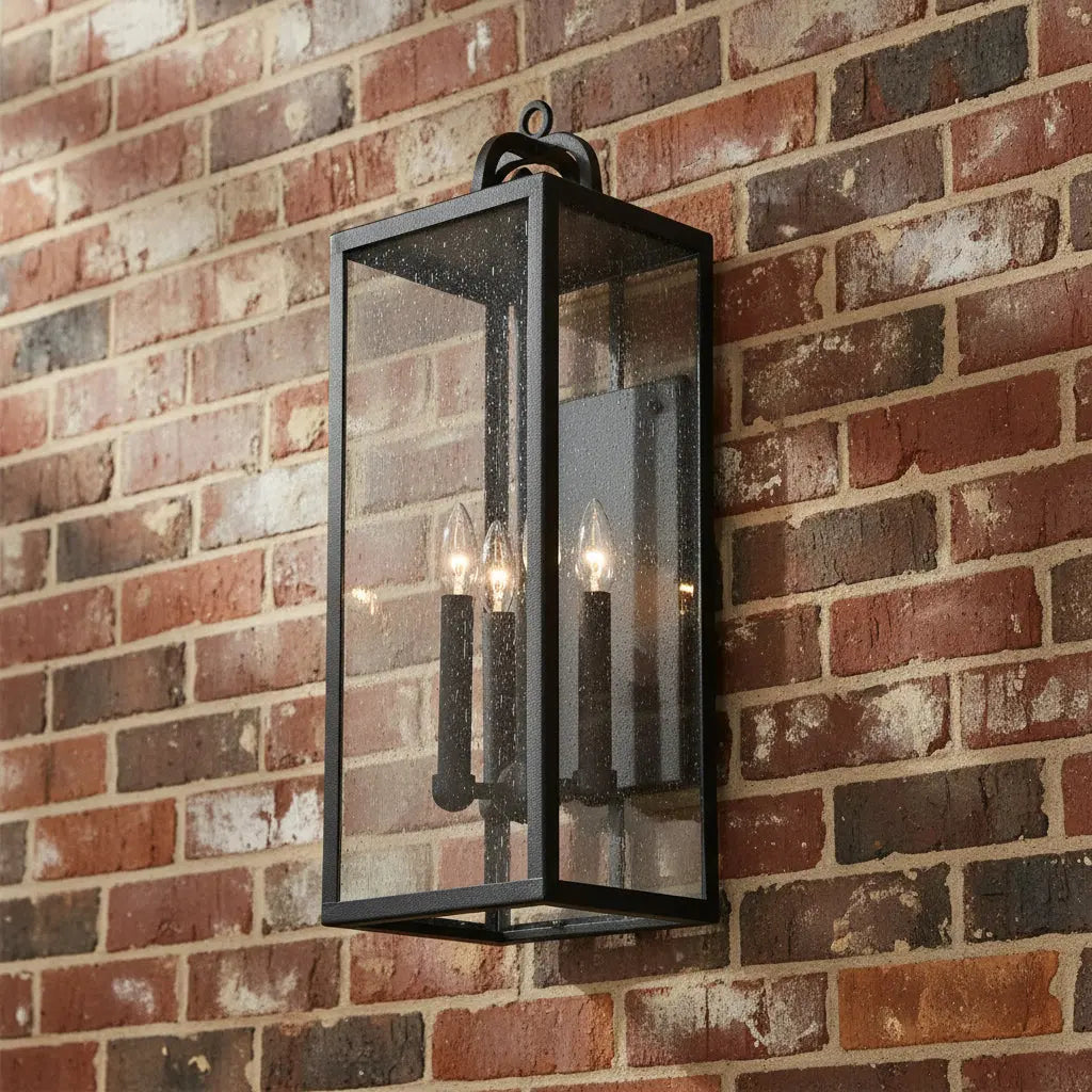 Troy Lighting Caiden 25.25-Inch Outdoor Wall Sconce - Forged Iron - Wet Rated - B2063-FOR Troy Lighting