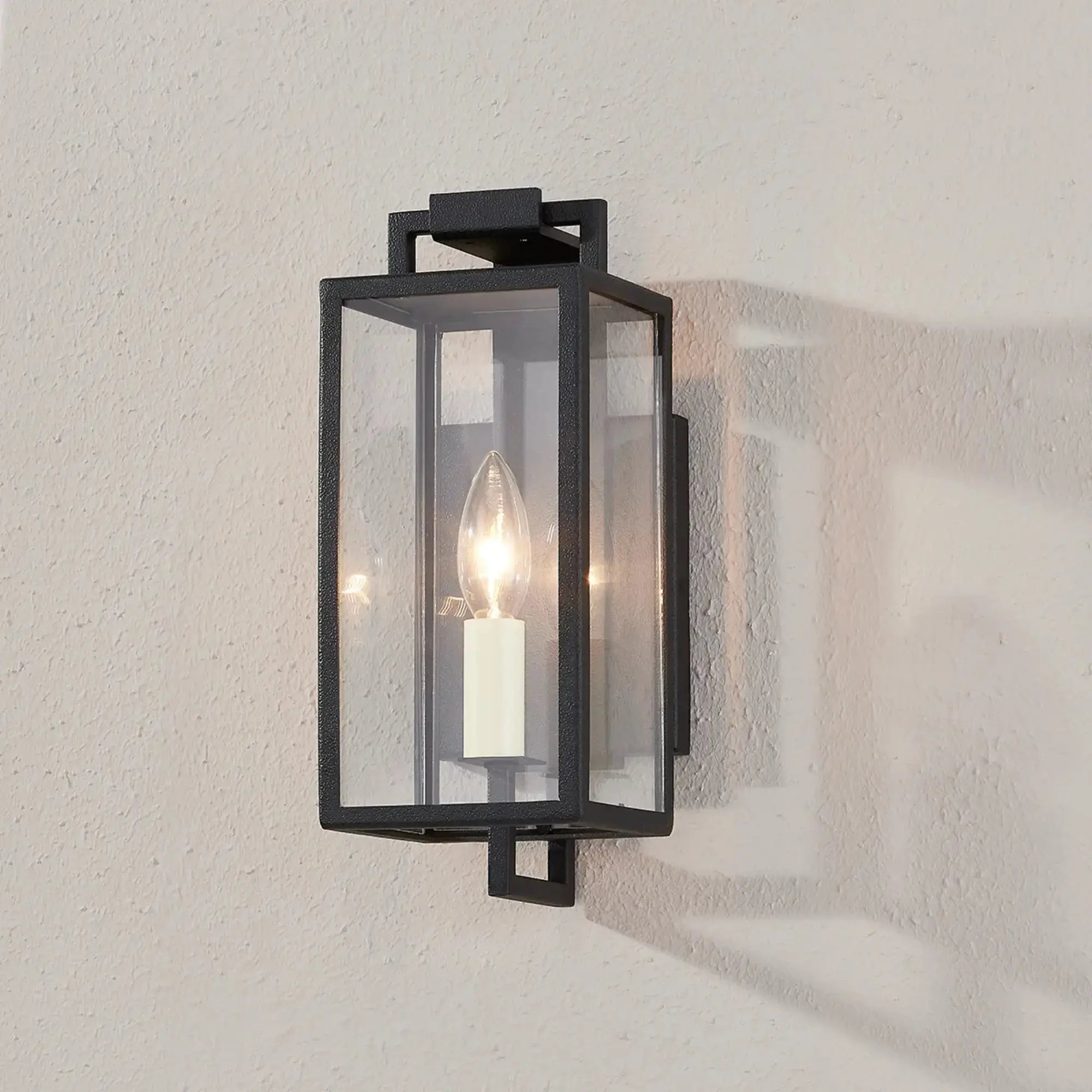 Troy Lighting Beckham 12-Inch Outdoor Wall Sconce - Forged Iron - Wet Rated - B6380-FOR Troy Lighting