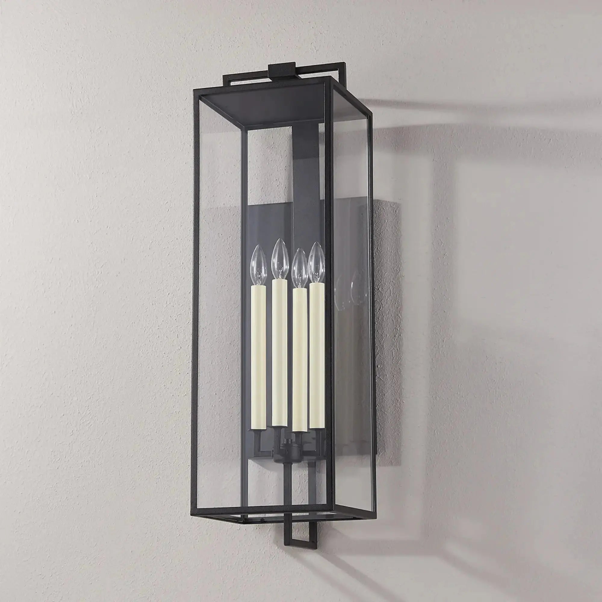 Troy Lighting Beckham 34-Inch Outdoor Wall Sconce - Forged Iron - Wet Rated - B6384-FOR Troy Lighting