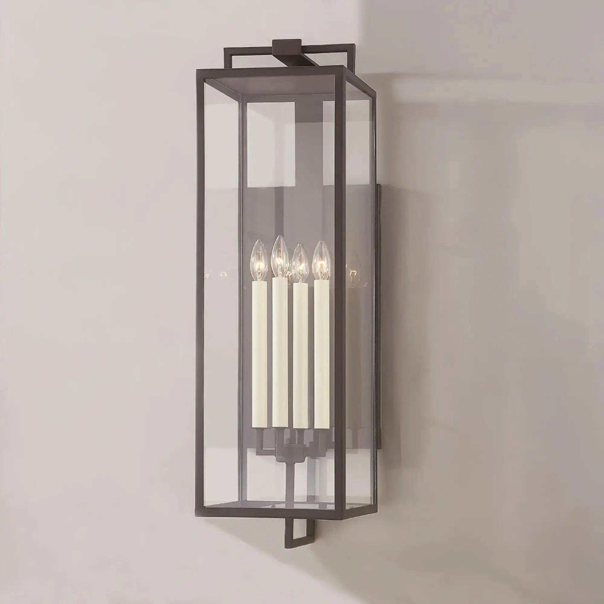 Troy Lighting Beckham 34-Inch Outdoor Wall Sconce - Textured Bronze - Wet Rated - B6384-TBZ Troy Lighting