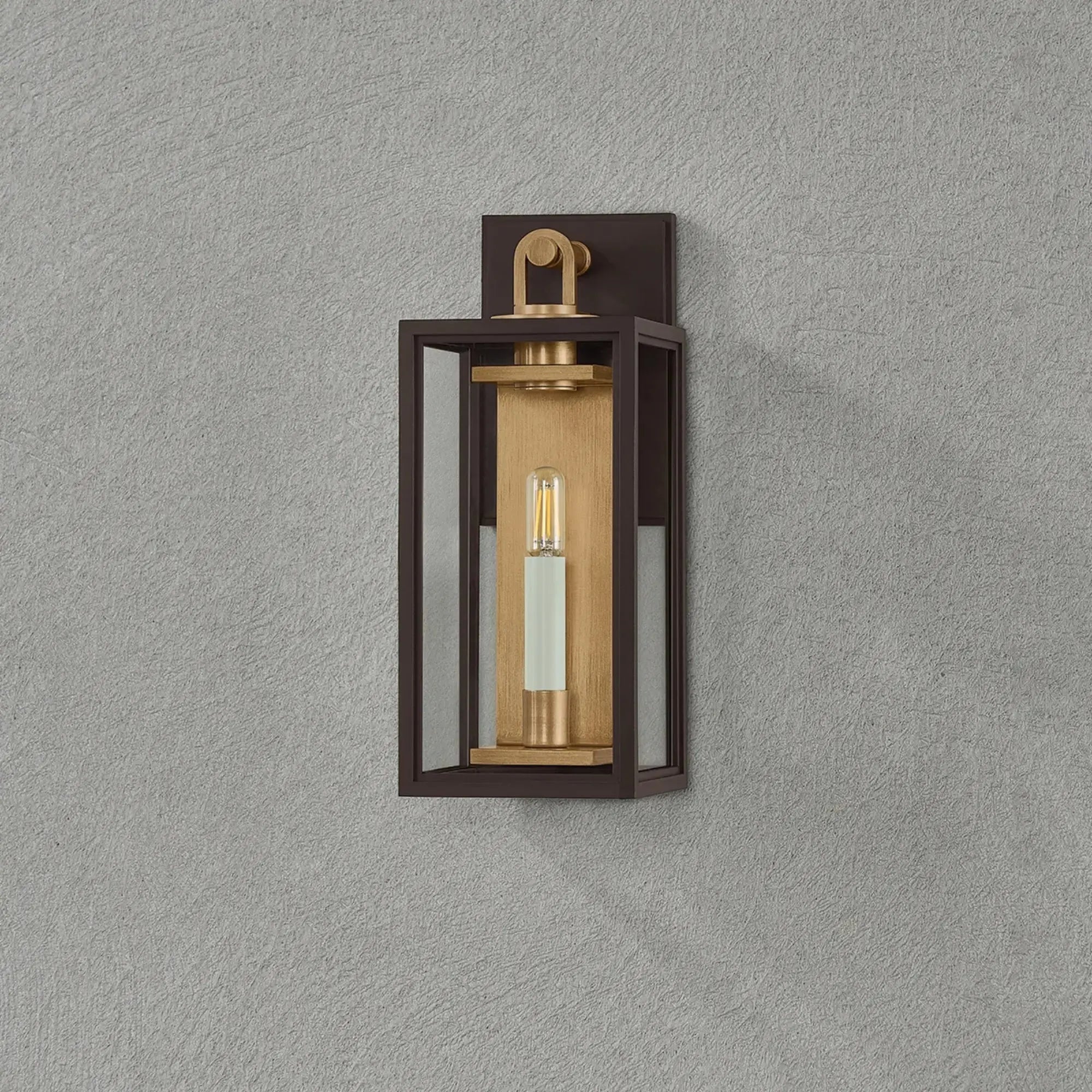 Troy Lighting Arnold 14.75-Inch Outdoor Wall Sconce - Patina Brass - Wet Rated - B6515-PBR/TBZ Troy Lighting