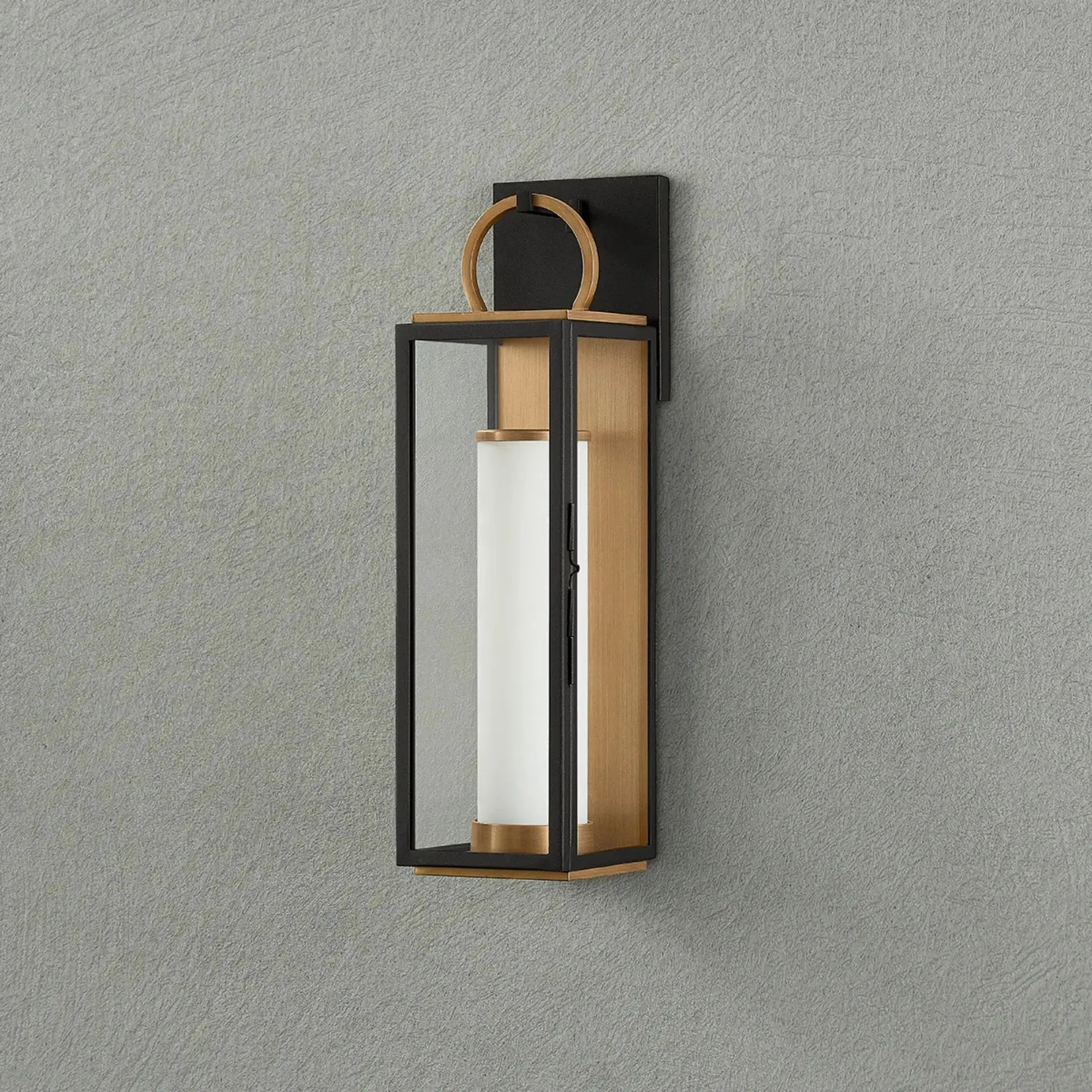 Troy Lighting Gareth 18.25-Inch Outdoor Wall Sconce - Patina Brass - Wet Rated - B6718-PBR/TBK Troy Lighting