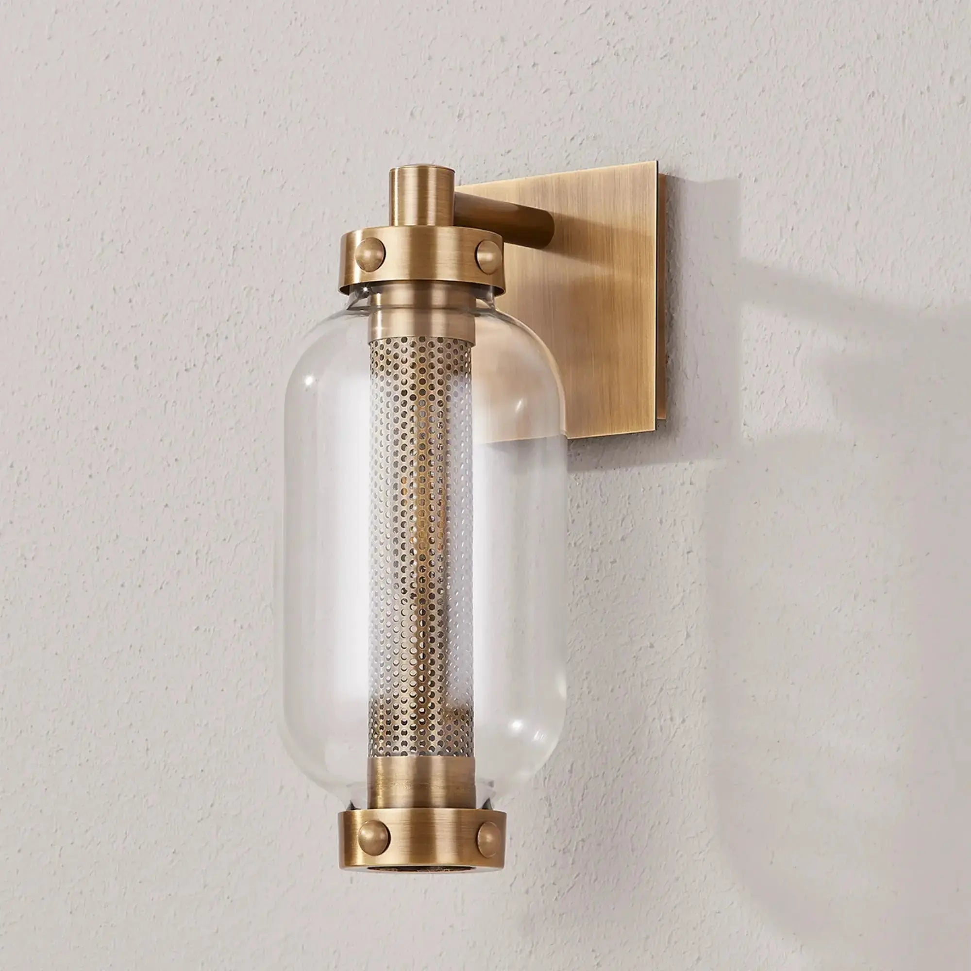 Troy Lighting Atwater 13-Inch Outdoor Wall Sconce - Patina Brass - Wet Rated - B7034-PBR Troy Lighting