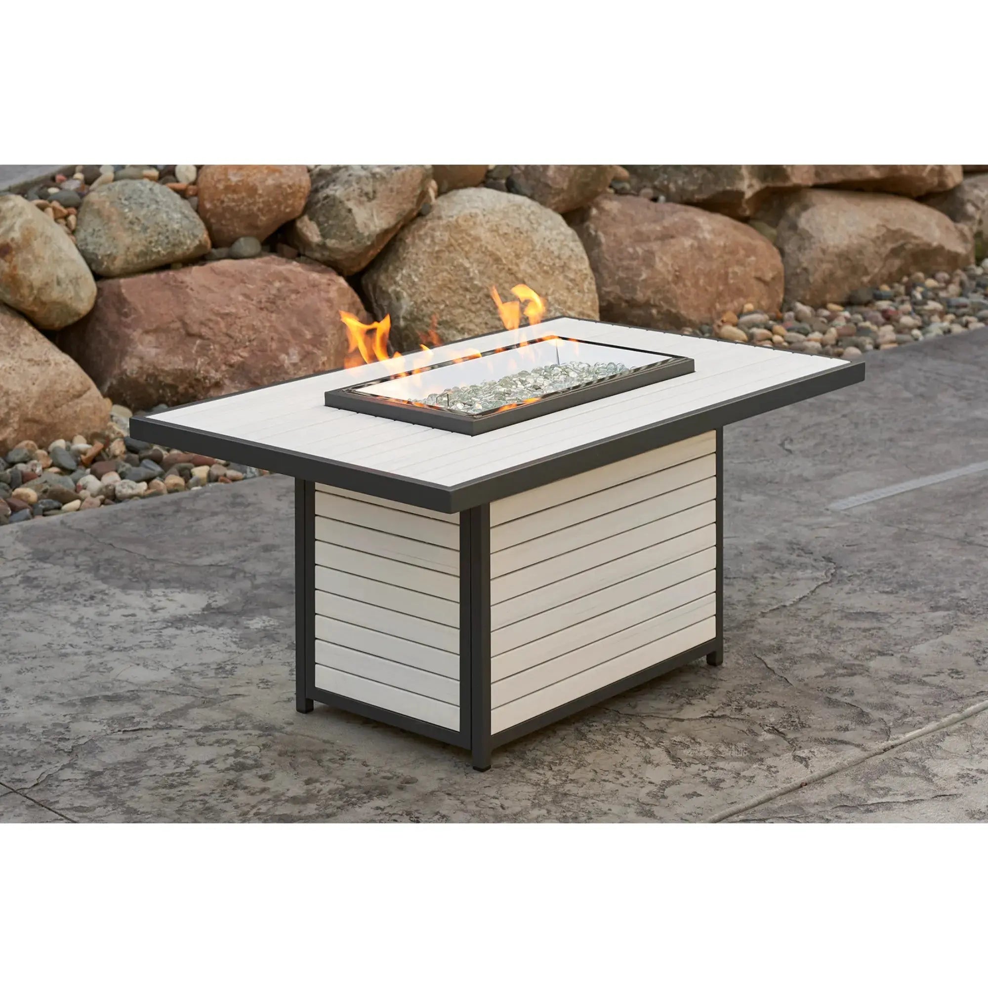 Kenwood & Brooks 50″ Rectangular Chat Height Gas Fire Table – The Outdoor GreatRoom Company The Outdoor GreatRoom Company