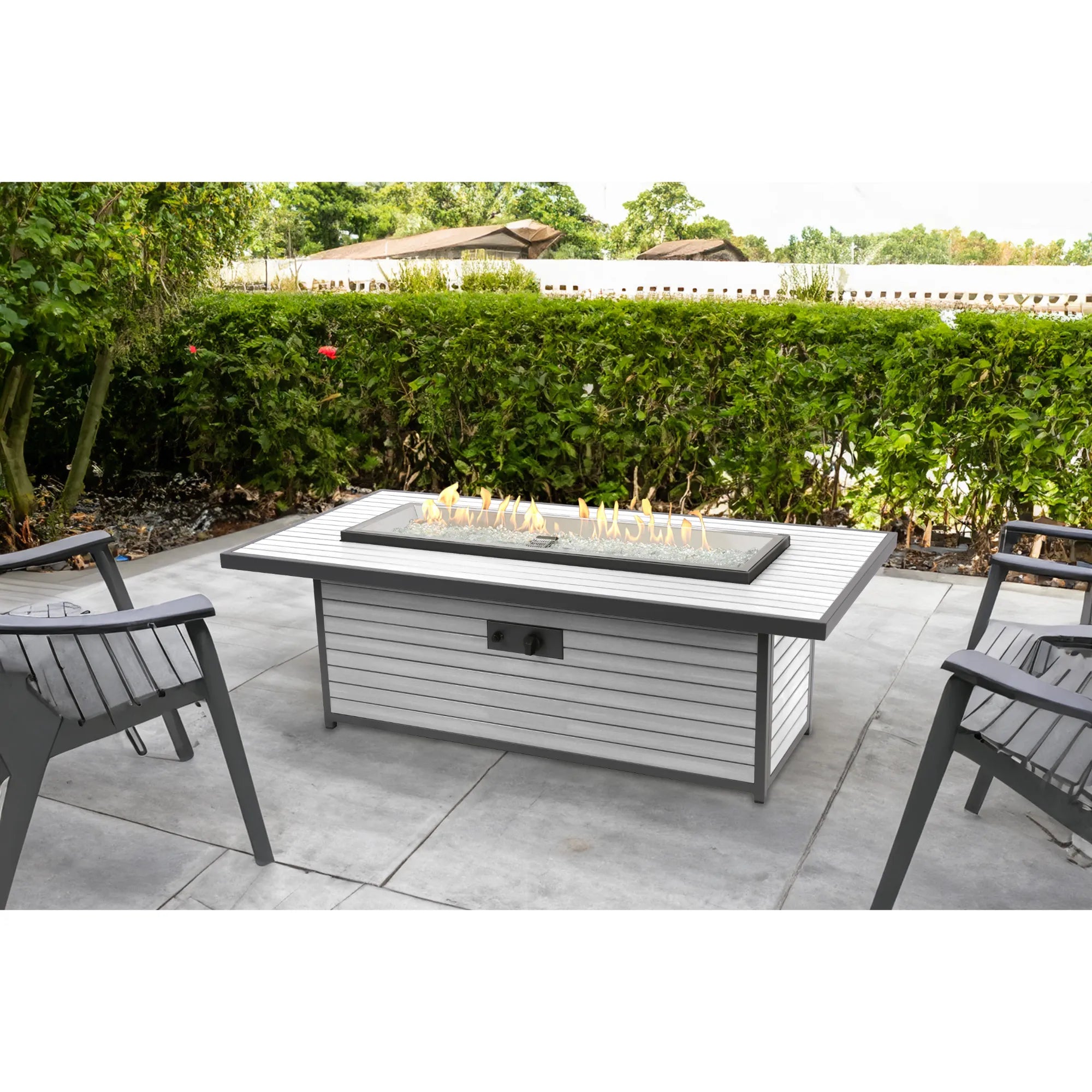 Kenwood & Brooks 61″ Rectangular Gas Fire Table – The Outdoor GreatRoom Company
