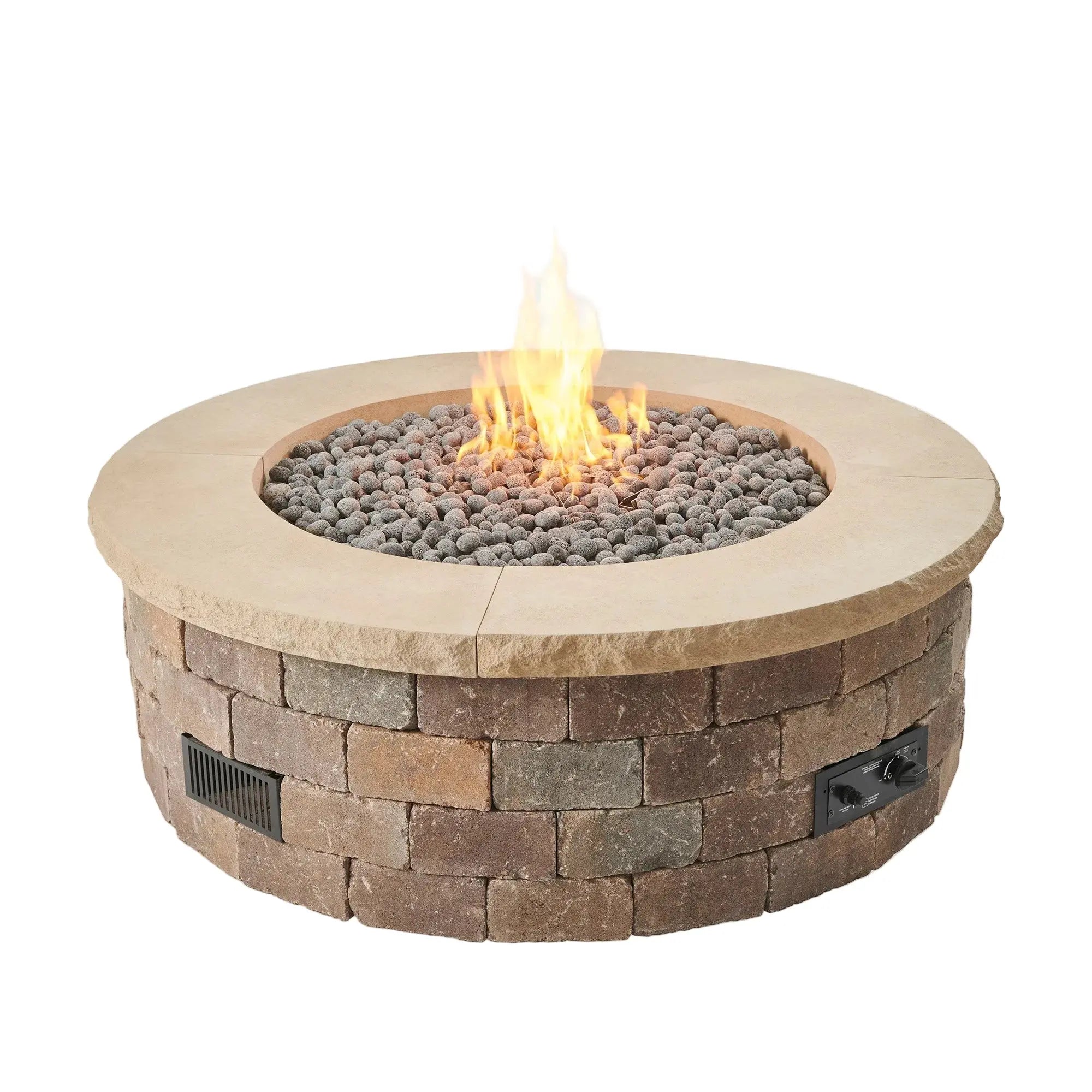 Concrete Top for Round Block Gas Fire Pit Kit - Outdoor GreatRoom Company The Outdoor GreatRoom Company
