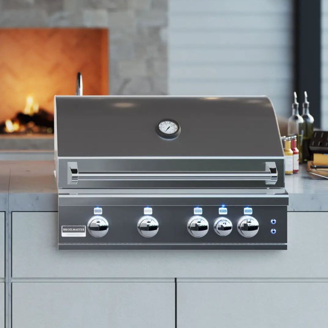 Broilmaster B-Series 32-Inch Marine Grade Fully Loaded 4-Burner Built-In Gas Grill Head broilmaster