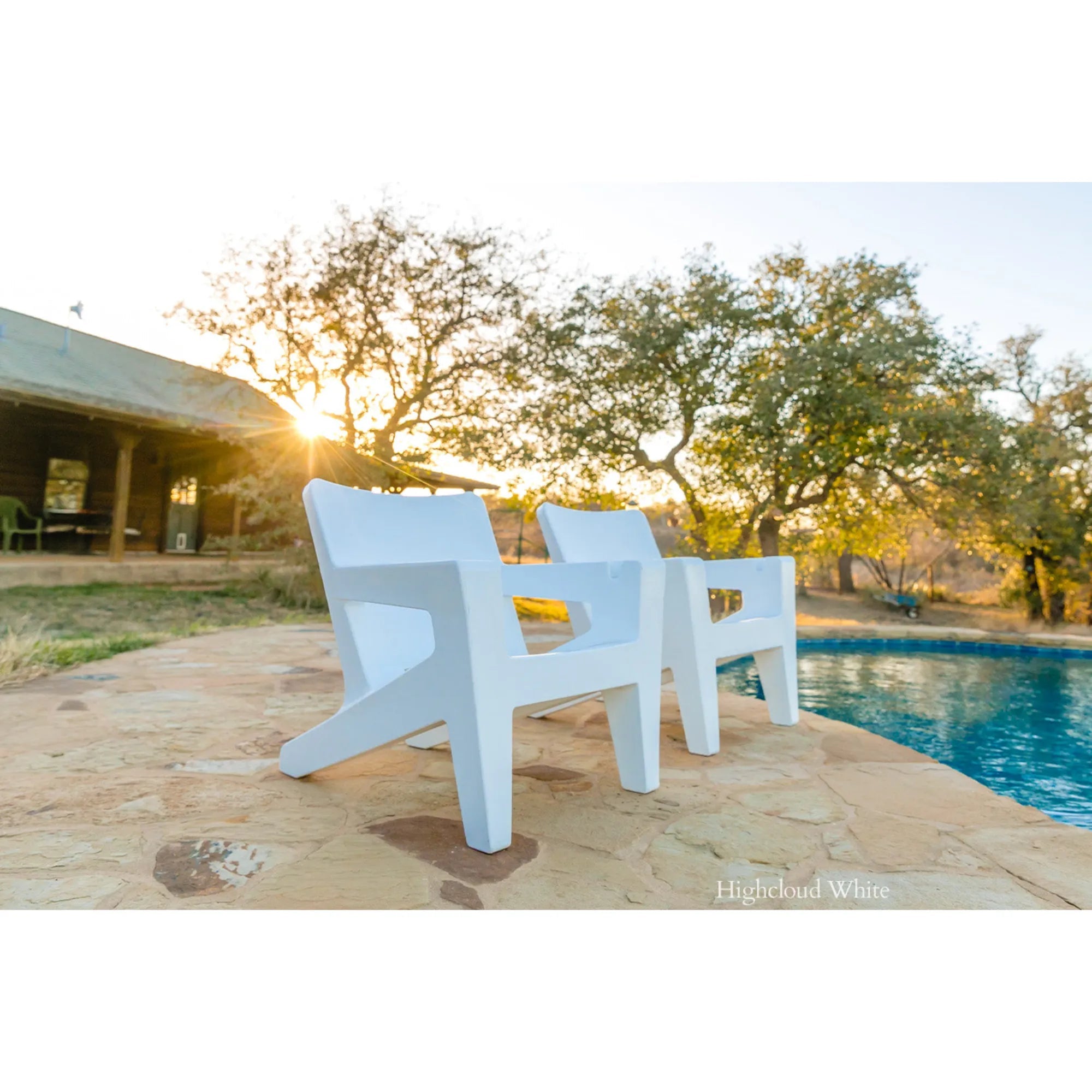 Bask Lounge Chair | Modern Adirondack Chair with Cup Holders — Tupelo Goods Tupelo Goods