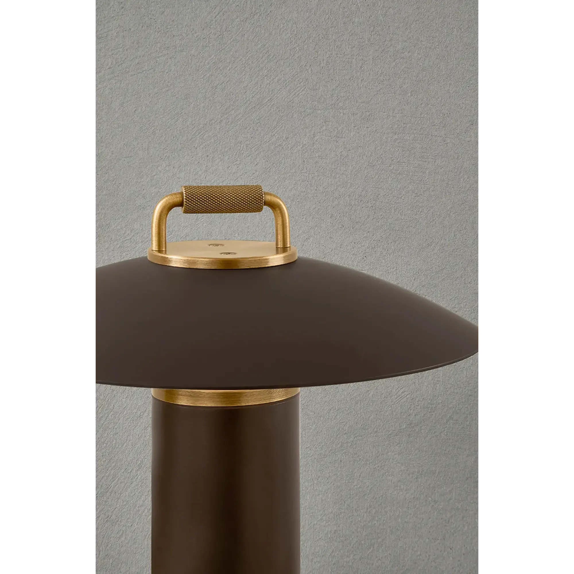 Troy Lighting Birk 13.75-Inch Exterior Rechargeable Table Lamp - Patina Brass - Damp Rated - RTL7914-PBR/BRZ Troy Lighting