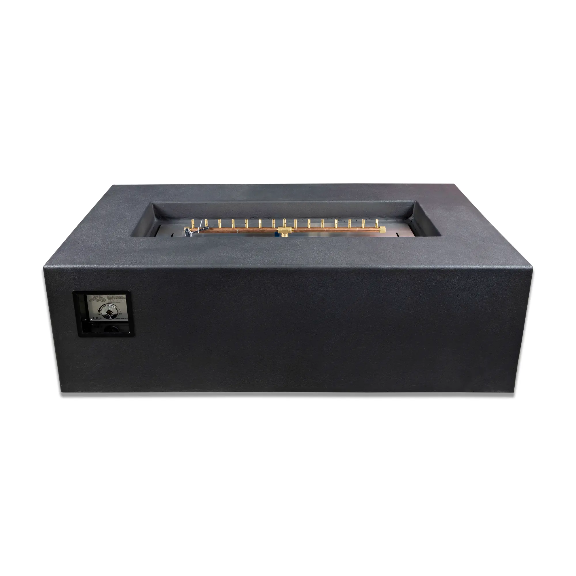 Blaze 60" Rectangular Concrete Gas Fire Pit Table – Liquid Propane – BLZ-60-FTABLE-LP