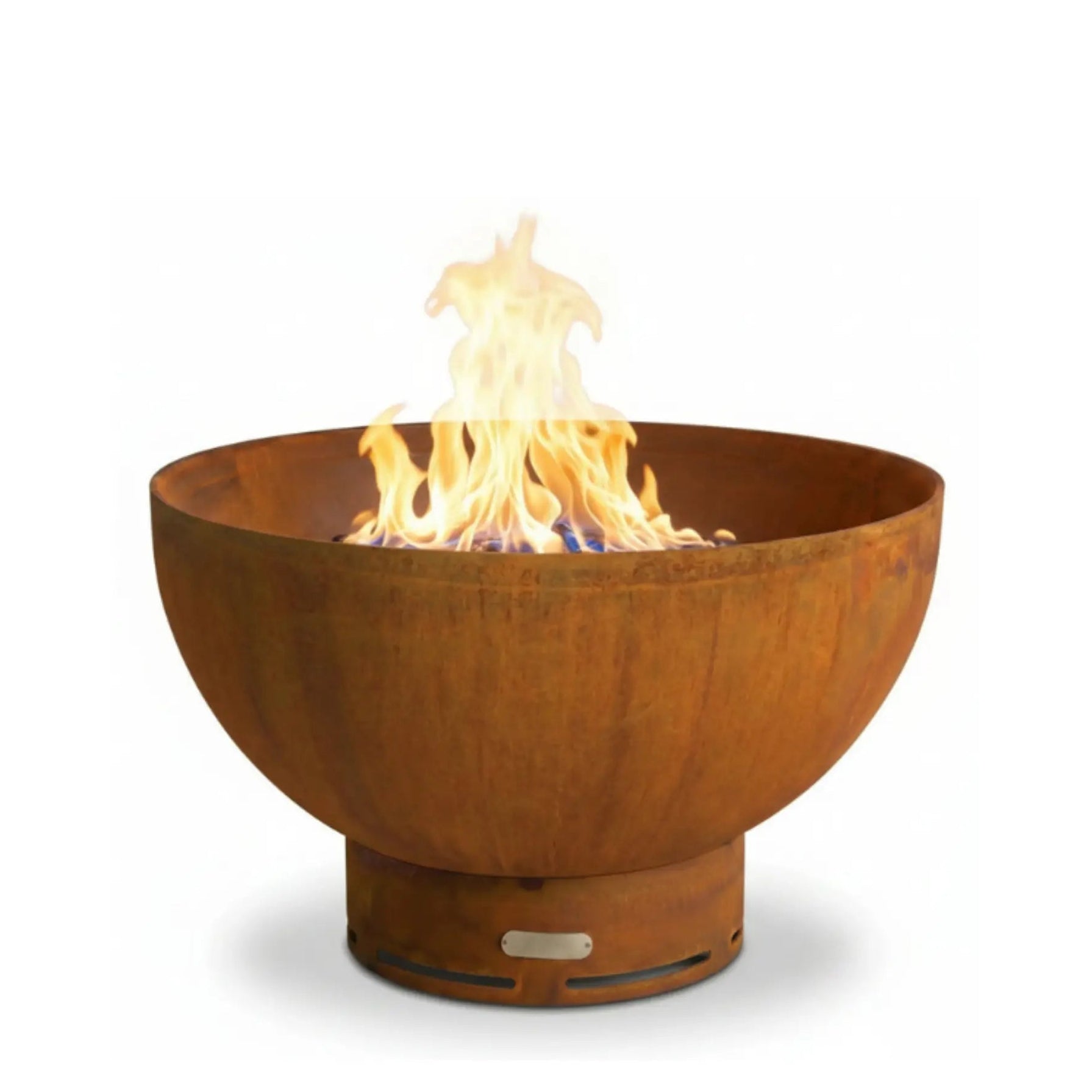 Crater 36" Round Gas Fire Pit – Carbon Steel by Fire Pit Art