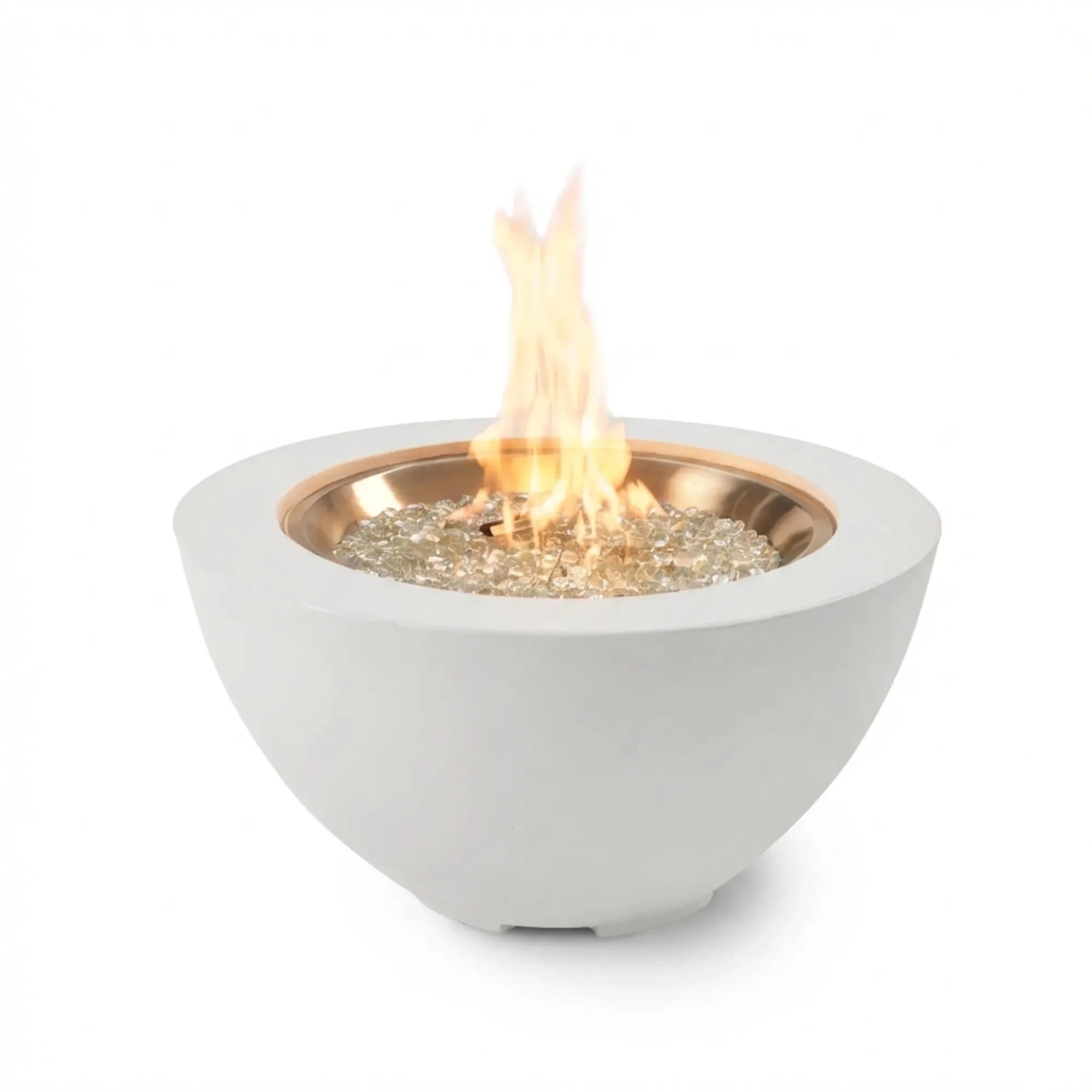 Cove 29″ Round Concrete Gas Fire Pit Bowl – The Outdoor GreatRoom Company