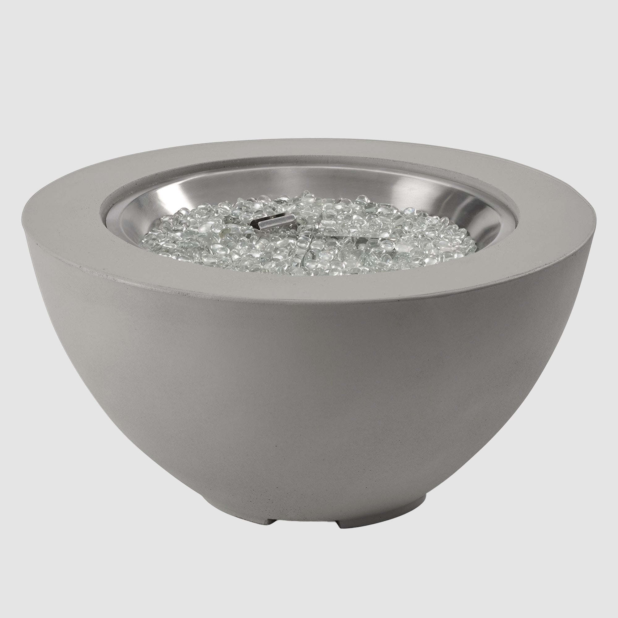Cove 29″ Round Concrete Gas Fire Pit Bowl – The Outdoor GreatRoom Company
